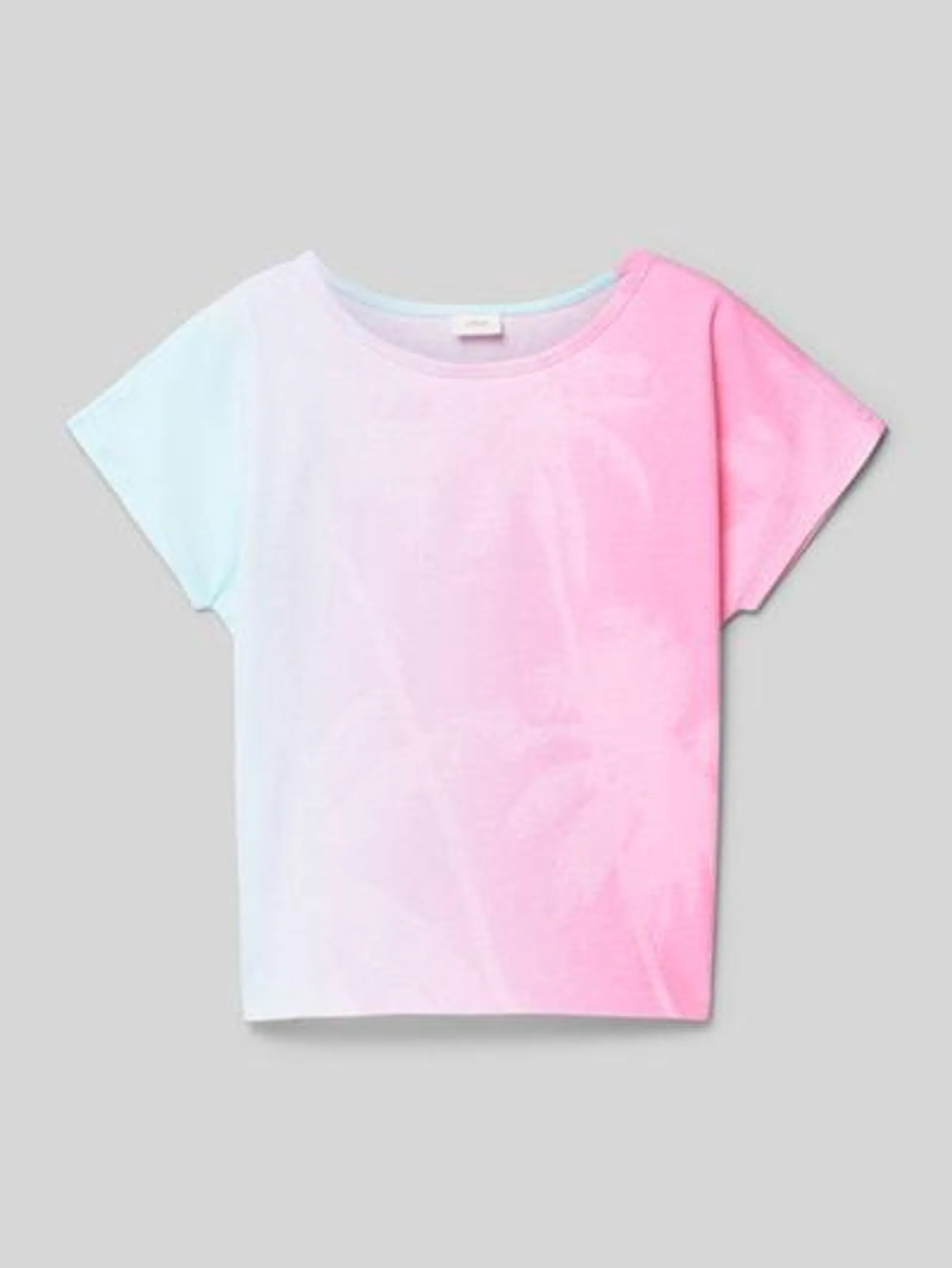 T-Shirt mit Allover-Print in tuerkis