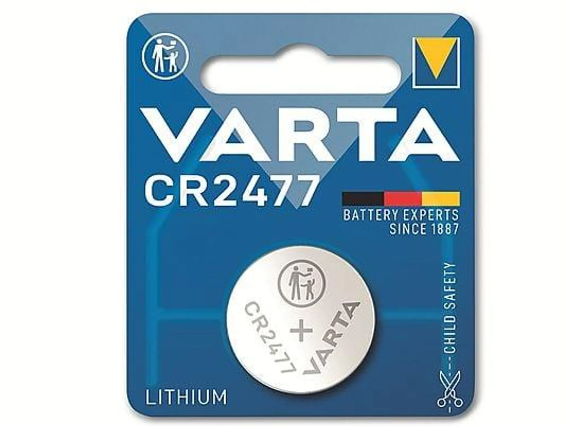 VARTA Knopfzelle Lithium, CR2477, 3V 1 Stück Reloj Knopfzelle, 850 Milliampere-Stunden