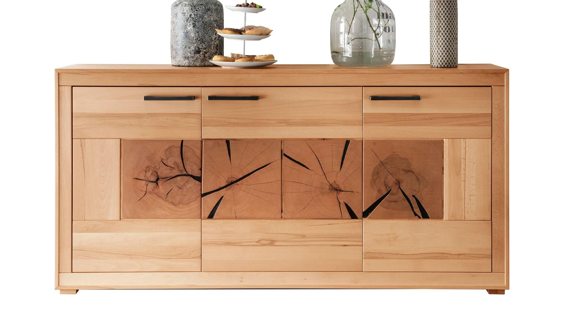 Sideboard mit 3 Türen Kernbuche massiv - 171 cm - LUIS