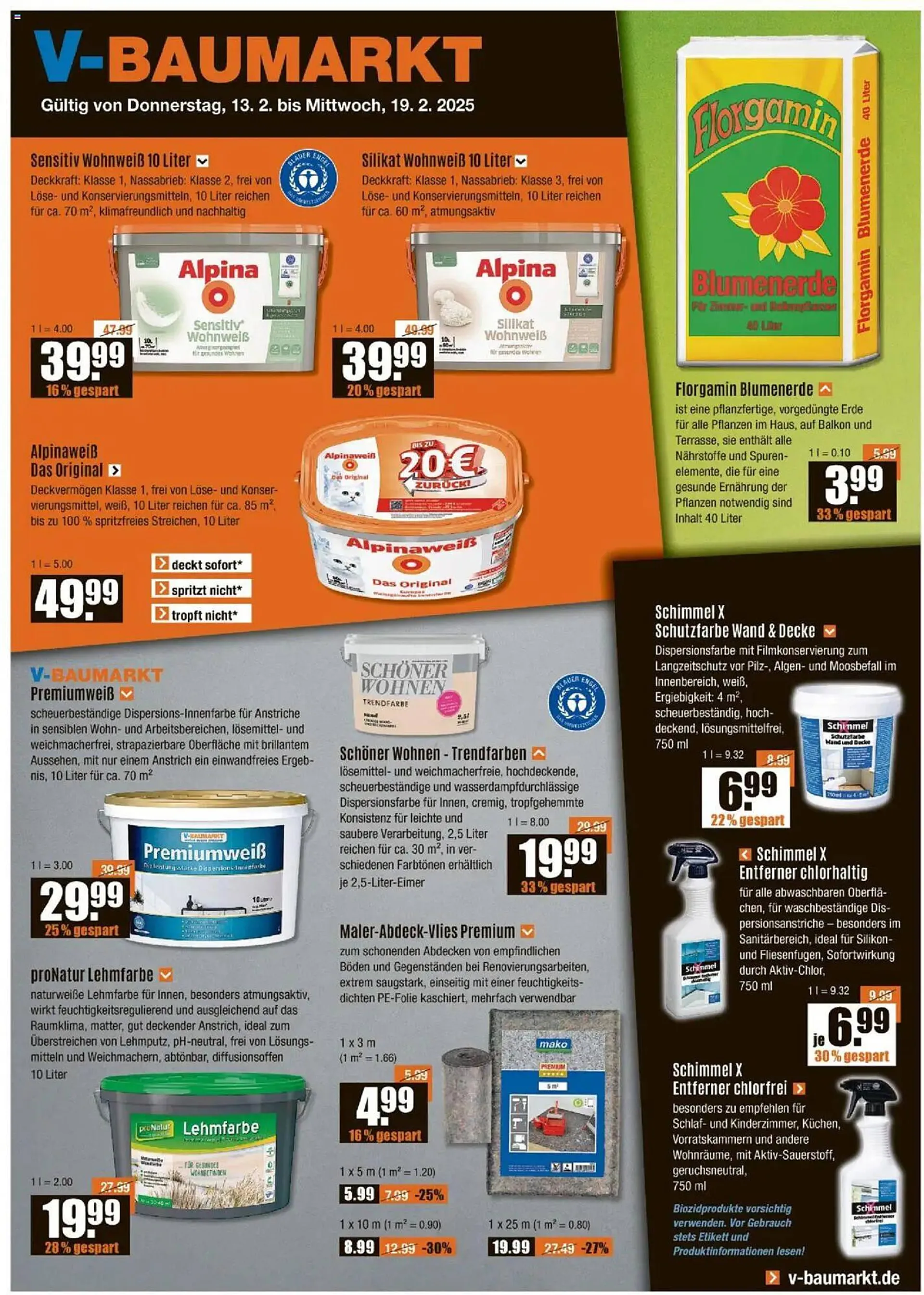 V Baumarkt Prospekt von 13. Februar bis 19. Februar 2025 - Prospekt seite 1