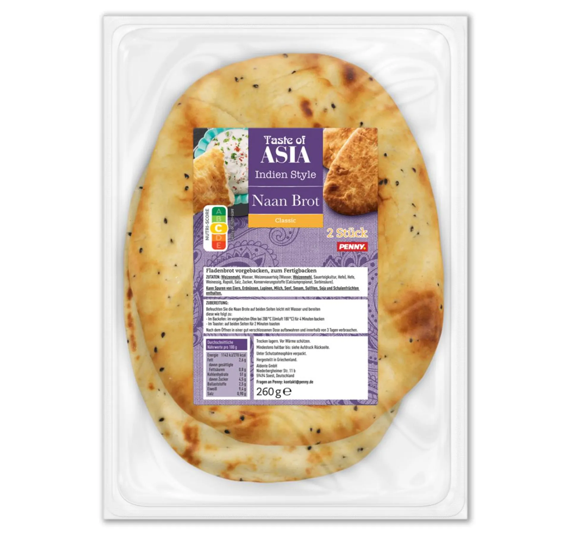 TASTE OF ASIA Naan-Brot*