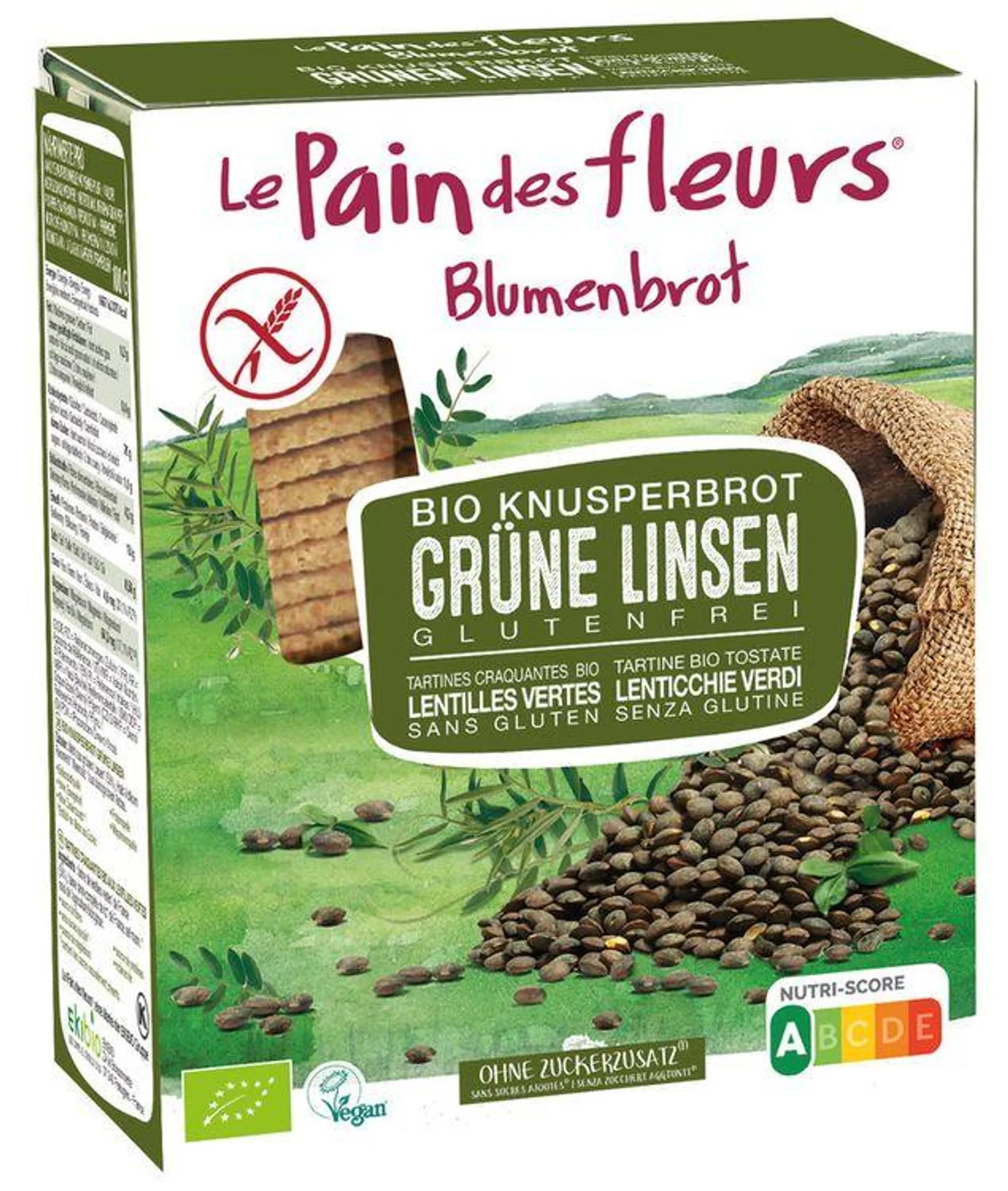 Blumenbrot - Knusprige Linsen Schnitte, Bio 150g