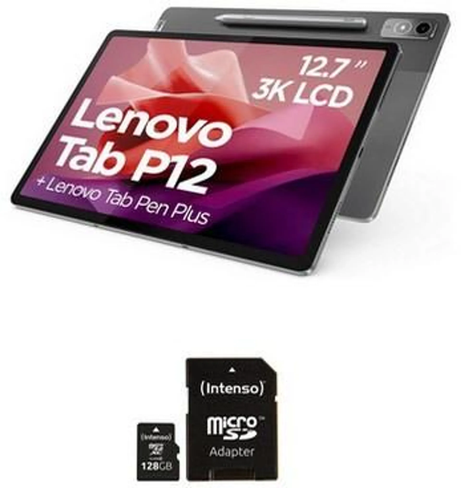 Lenovo Tab P12 (ZACH0112SE) Tablet storm grey inkl. microSDXC Card Class 10 (128GB)