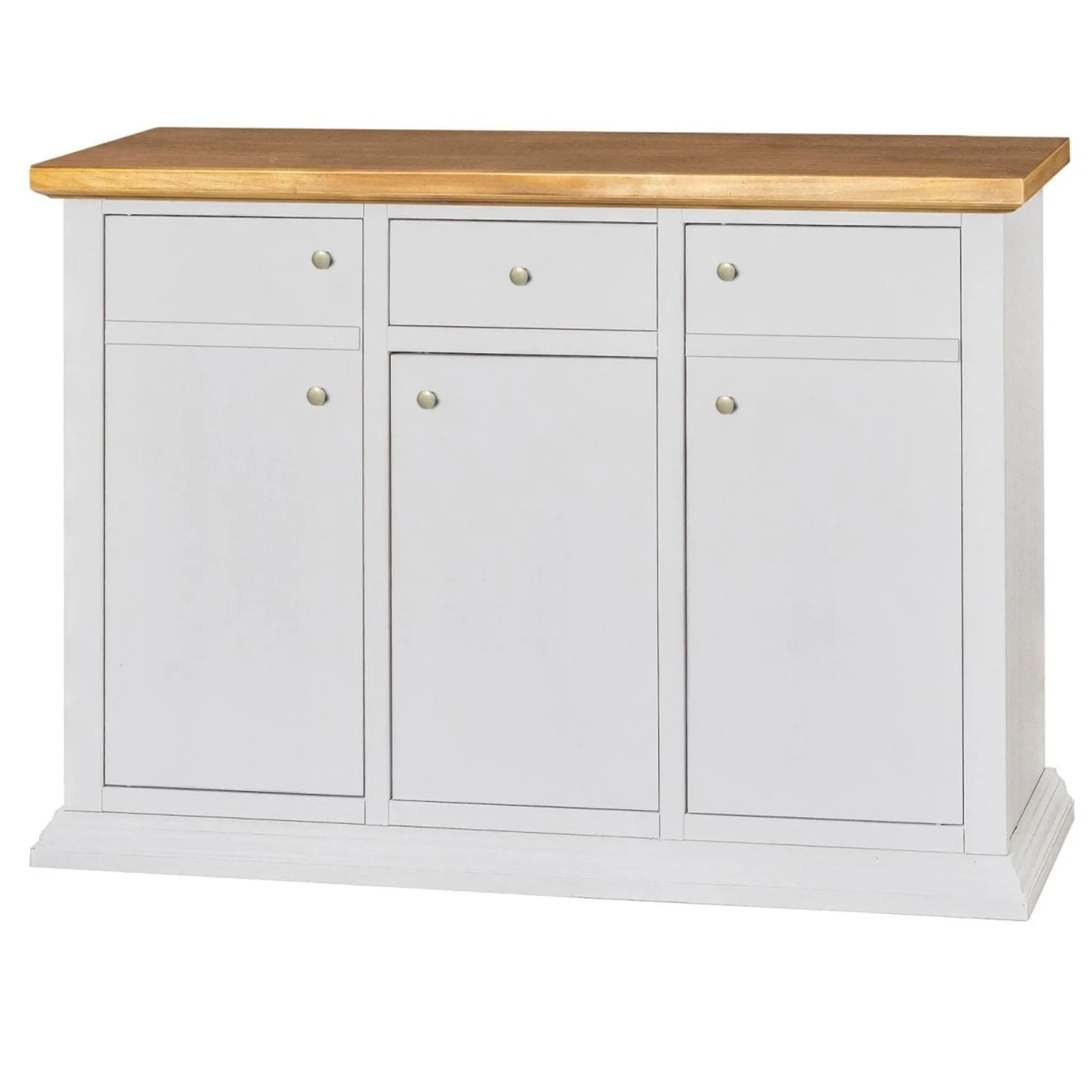 Sideboard VISTA 112 x 87 cm weiß/ braun