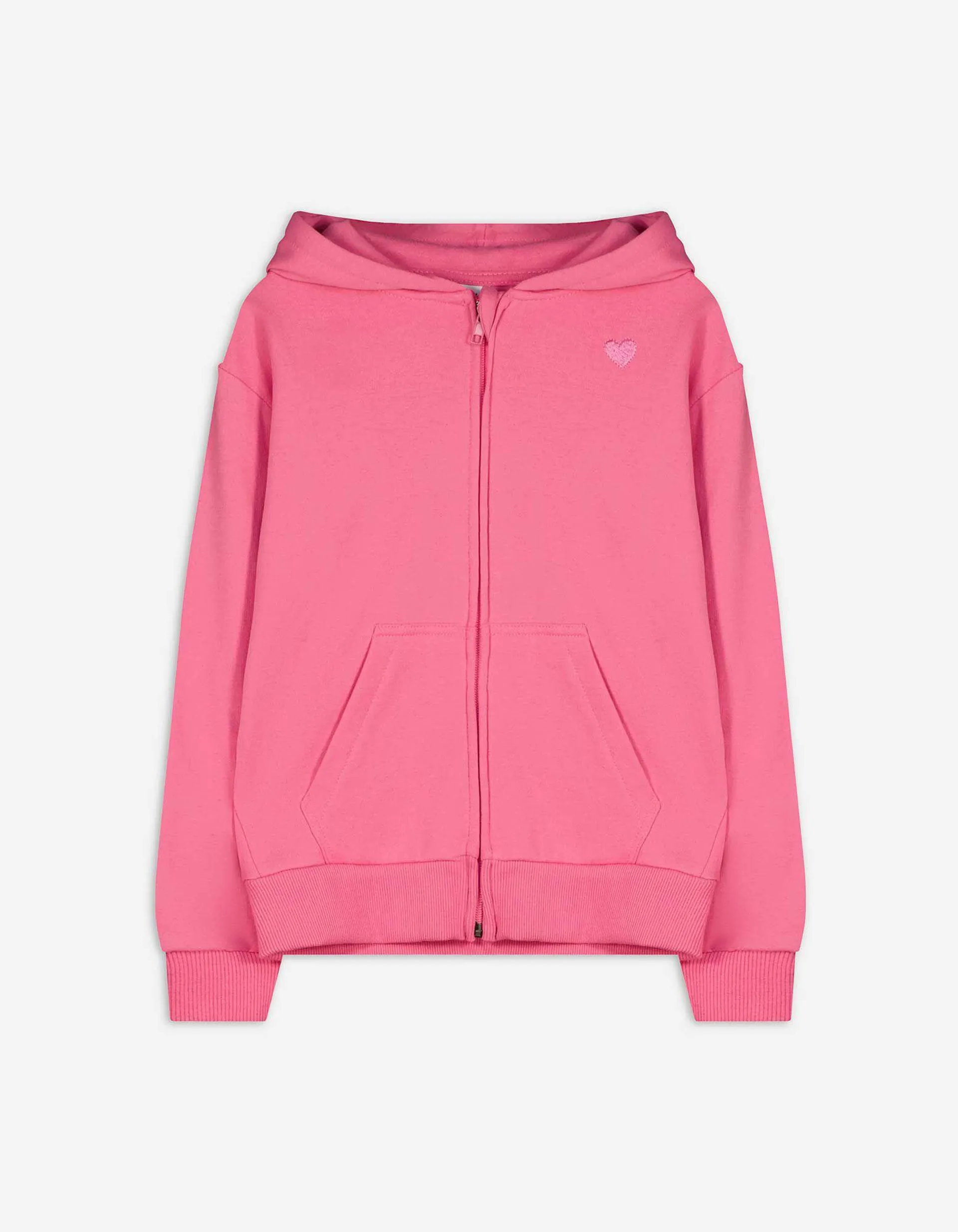 Sweatjacke - Stickereien - pink