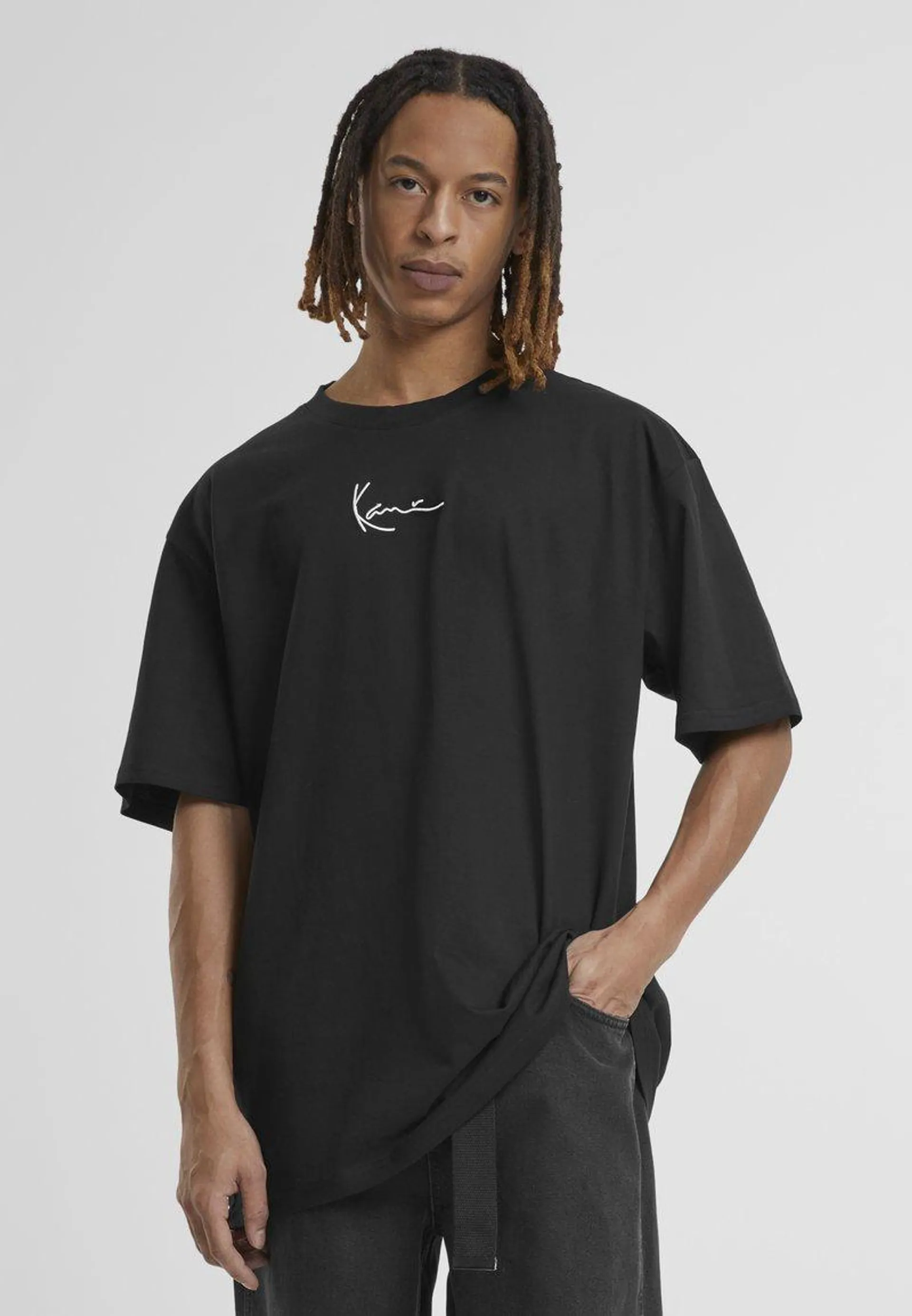 SIGNATURE TEE - Camiseta básica - black