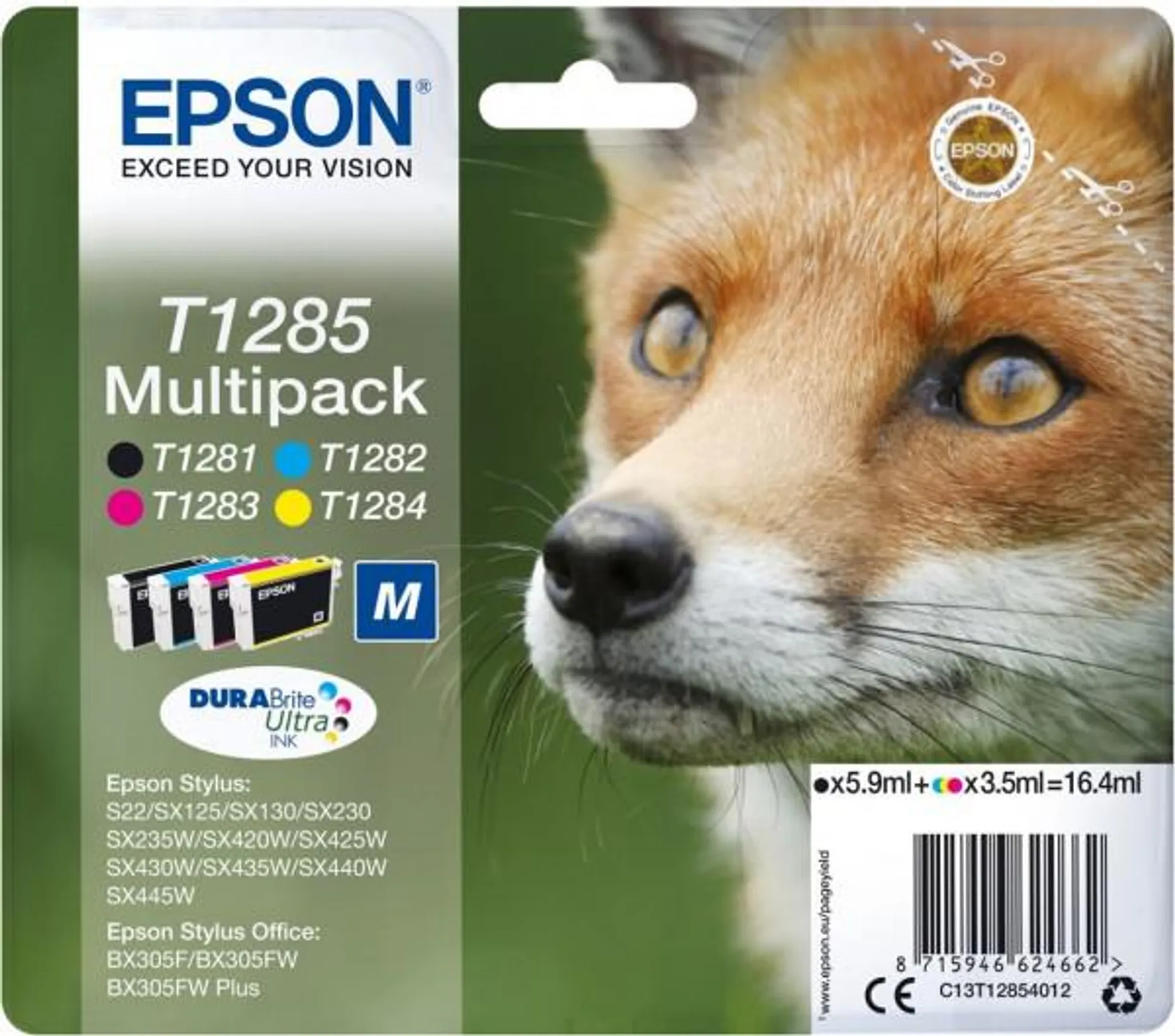 Epson Multipack 4 Farben T1285 DURABrite Tinten-Multipack