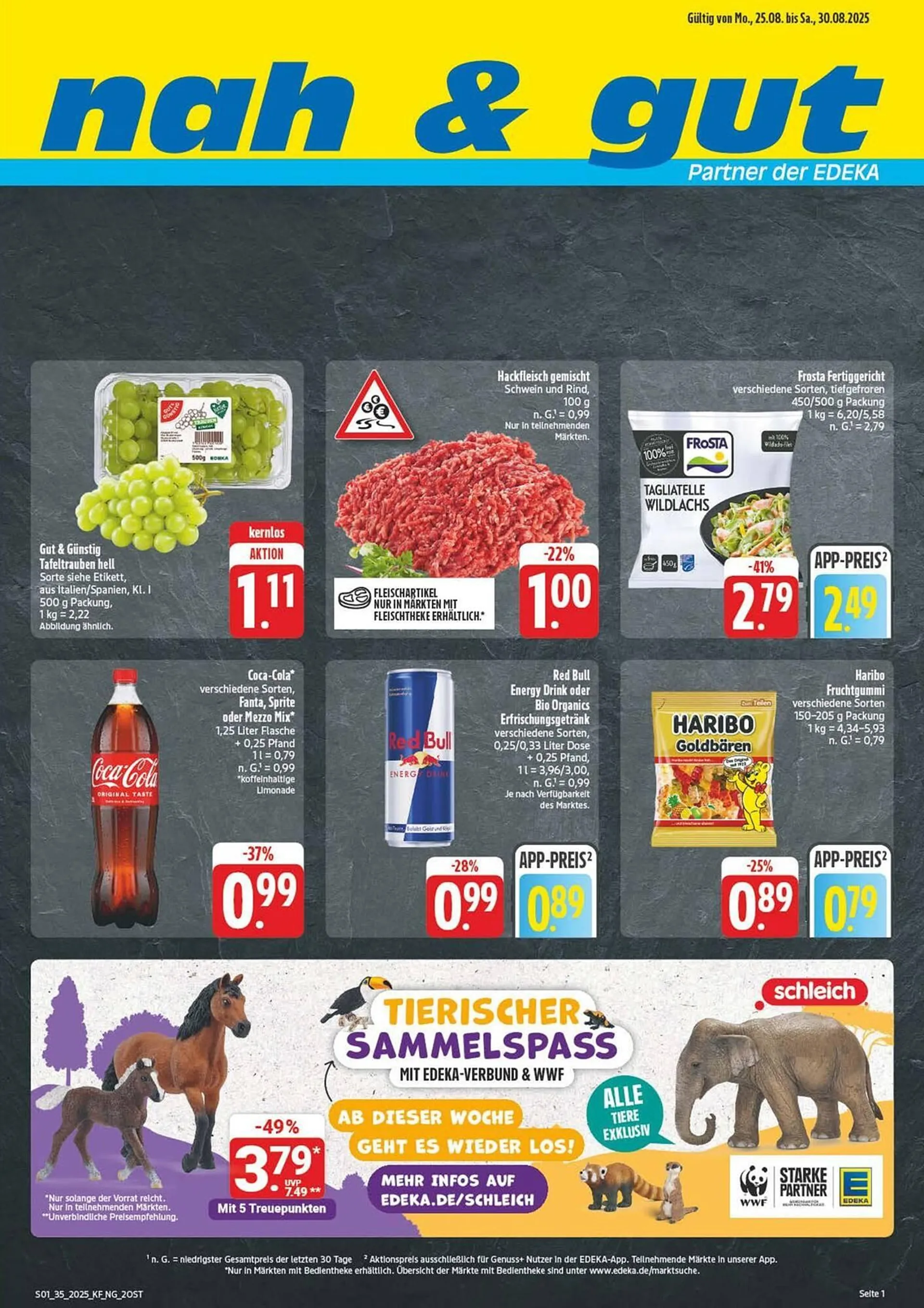 nah & gut Prospekt von 23. August bis 30. August 2025 - Prospekt seite 1