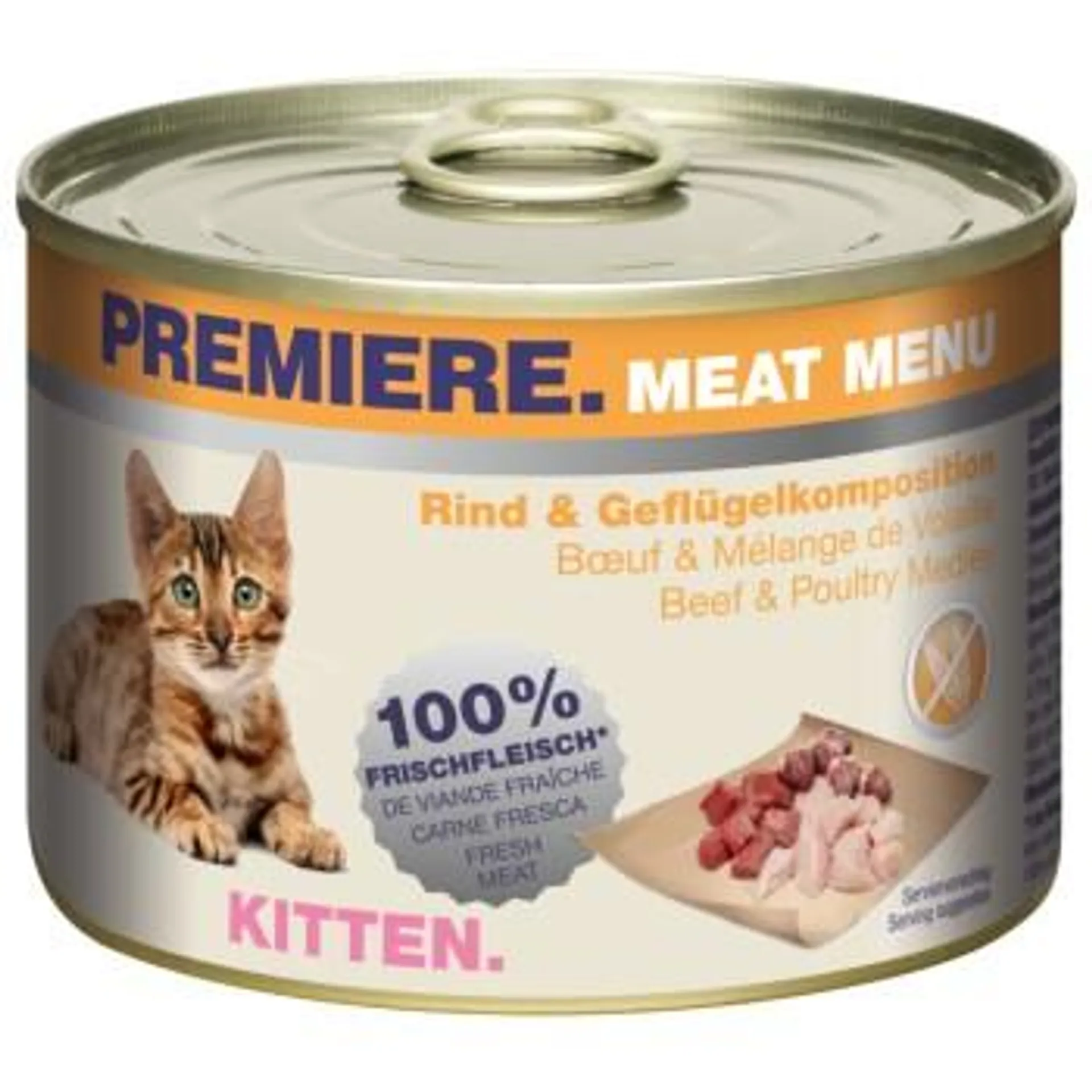 PREMIERE Meat Menu Kitten Rind & Geflügelkomposition 6x200 g