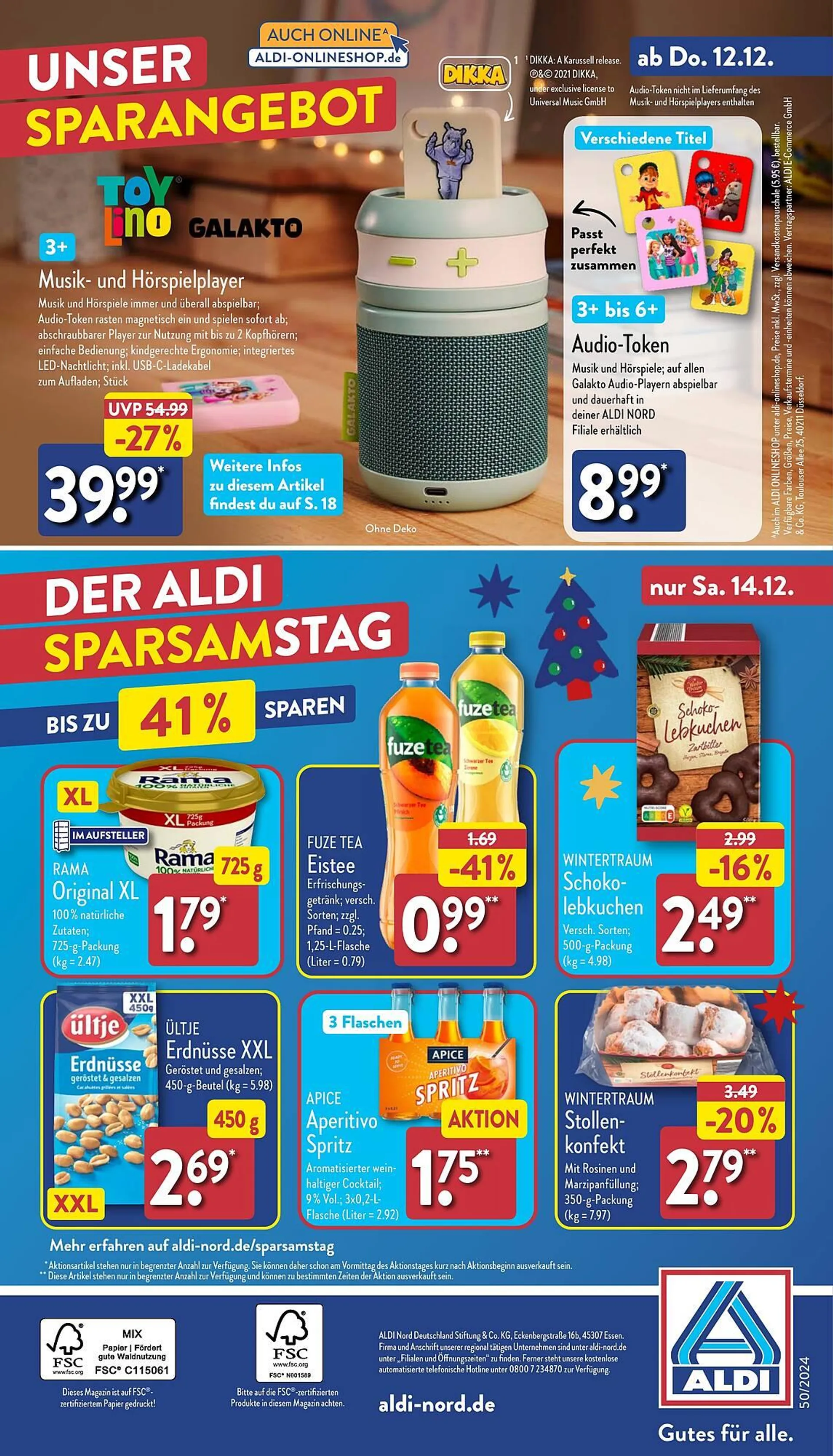 Aldi Nord Prospekt von 9. Dezember bis 14. Dezember 2024 - Prospekt seite 40