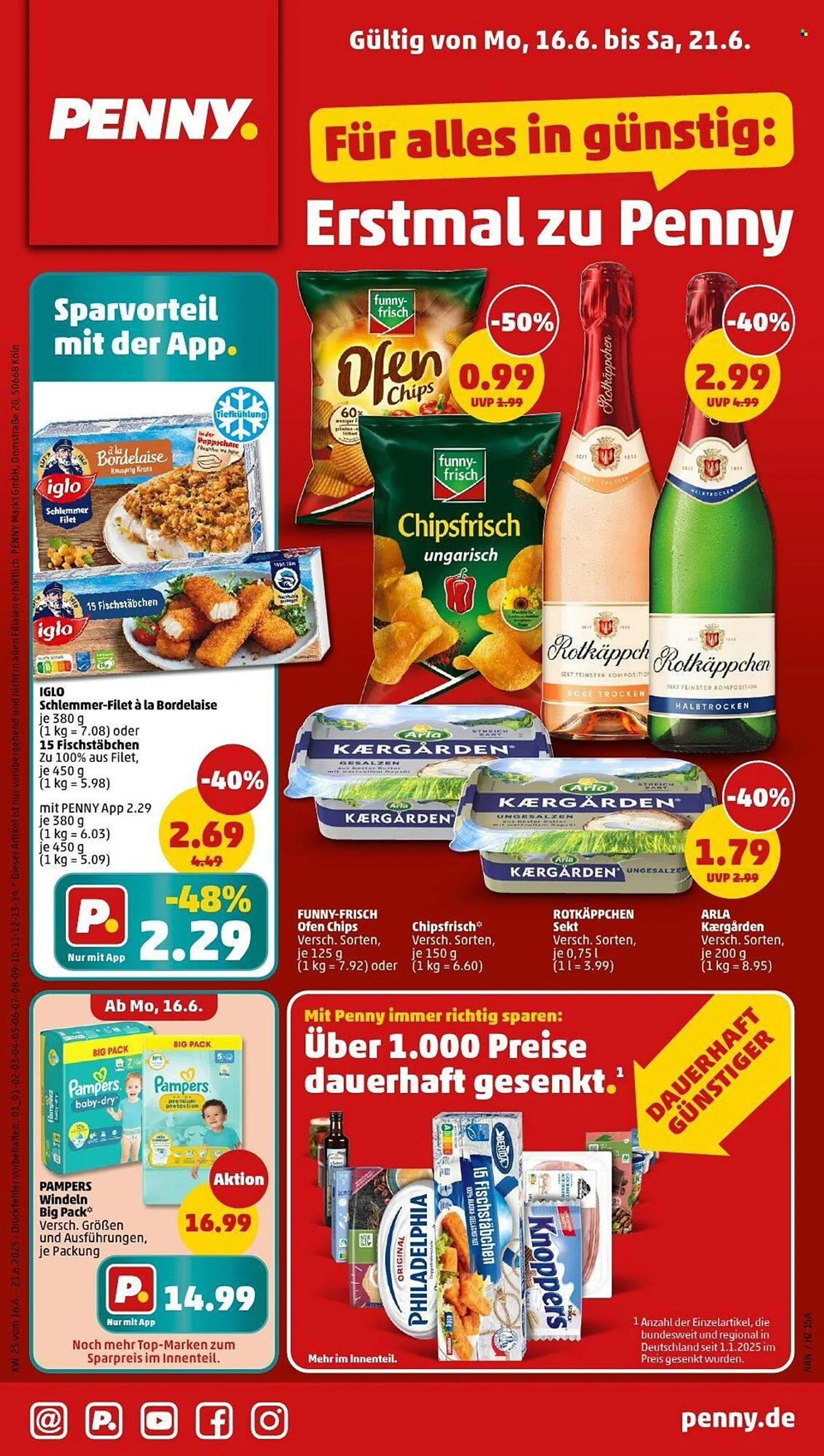 PENNY Prospekt von 16. Juni bis 21. Juni 2025 - Prospekt seite 1