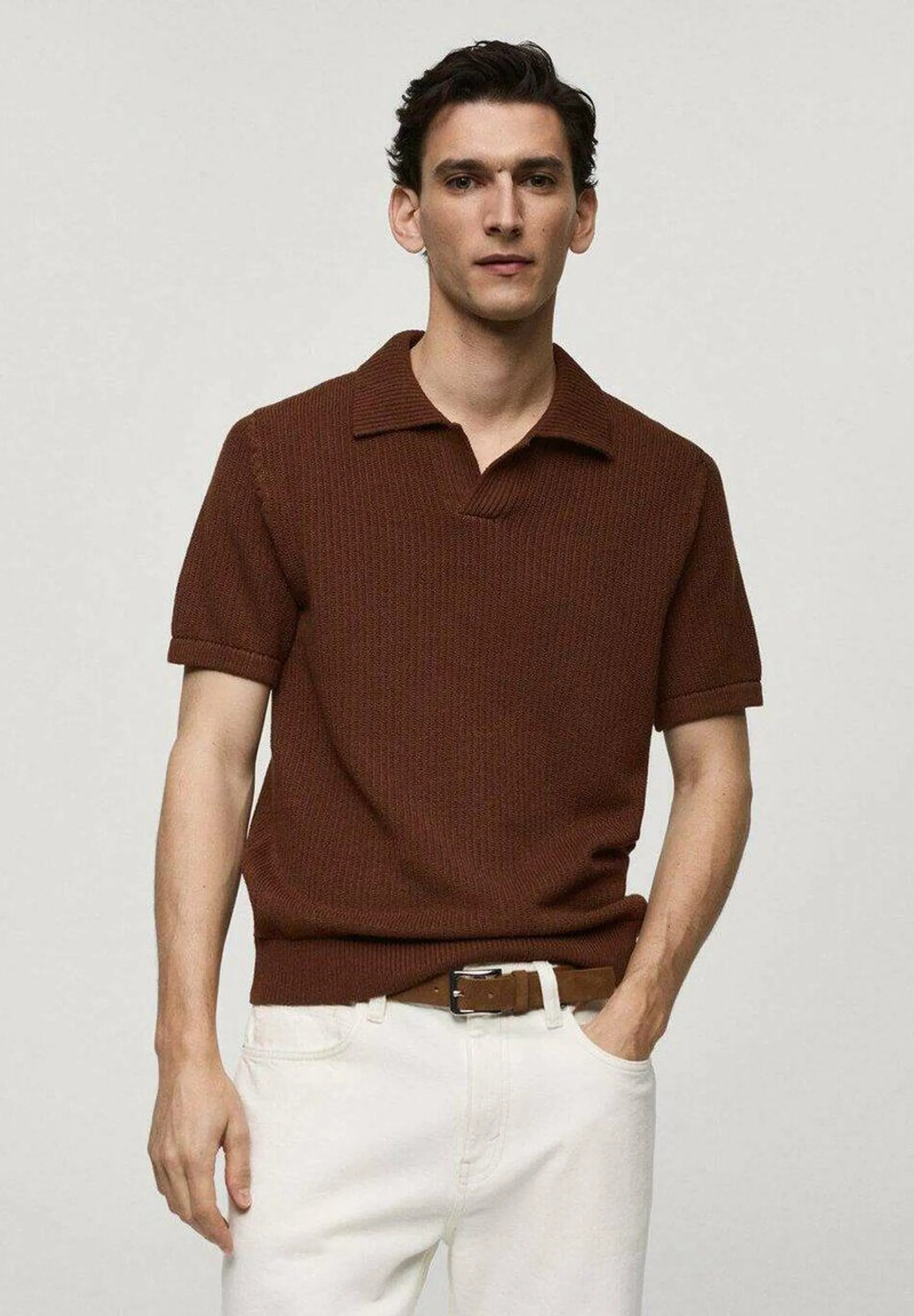 DAFNE - Polo shirt - tabac