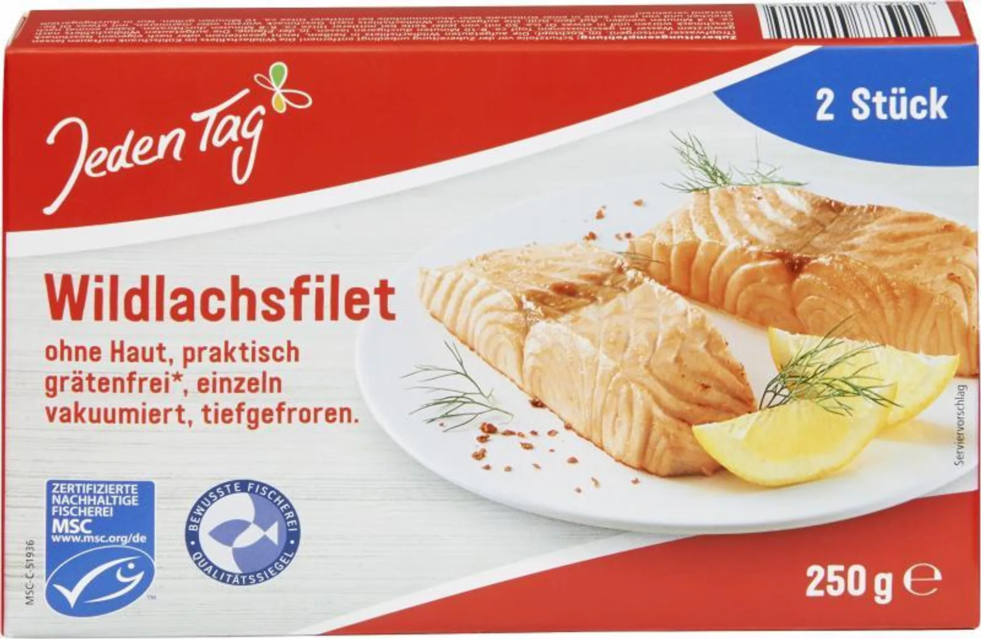 Jeden Tag Wildlachsfilet 250 g