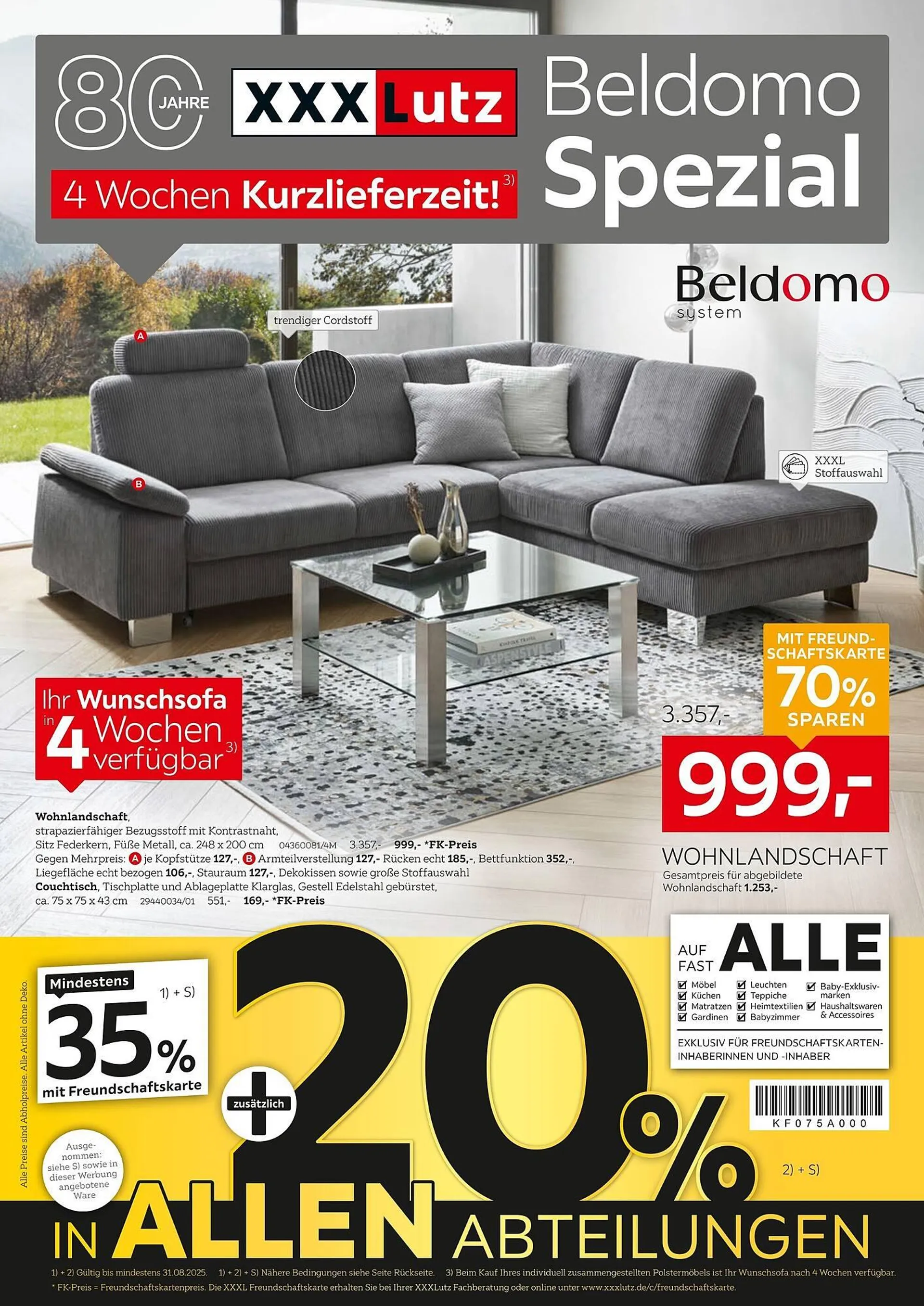 XXXLutz Prospekt von 18. August bis 31. August 2025 - Prospekt seite 1