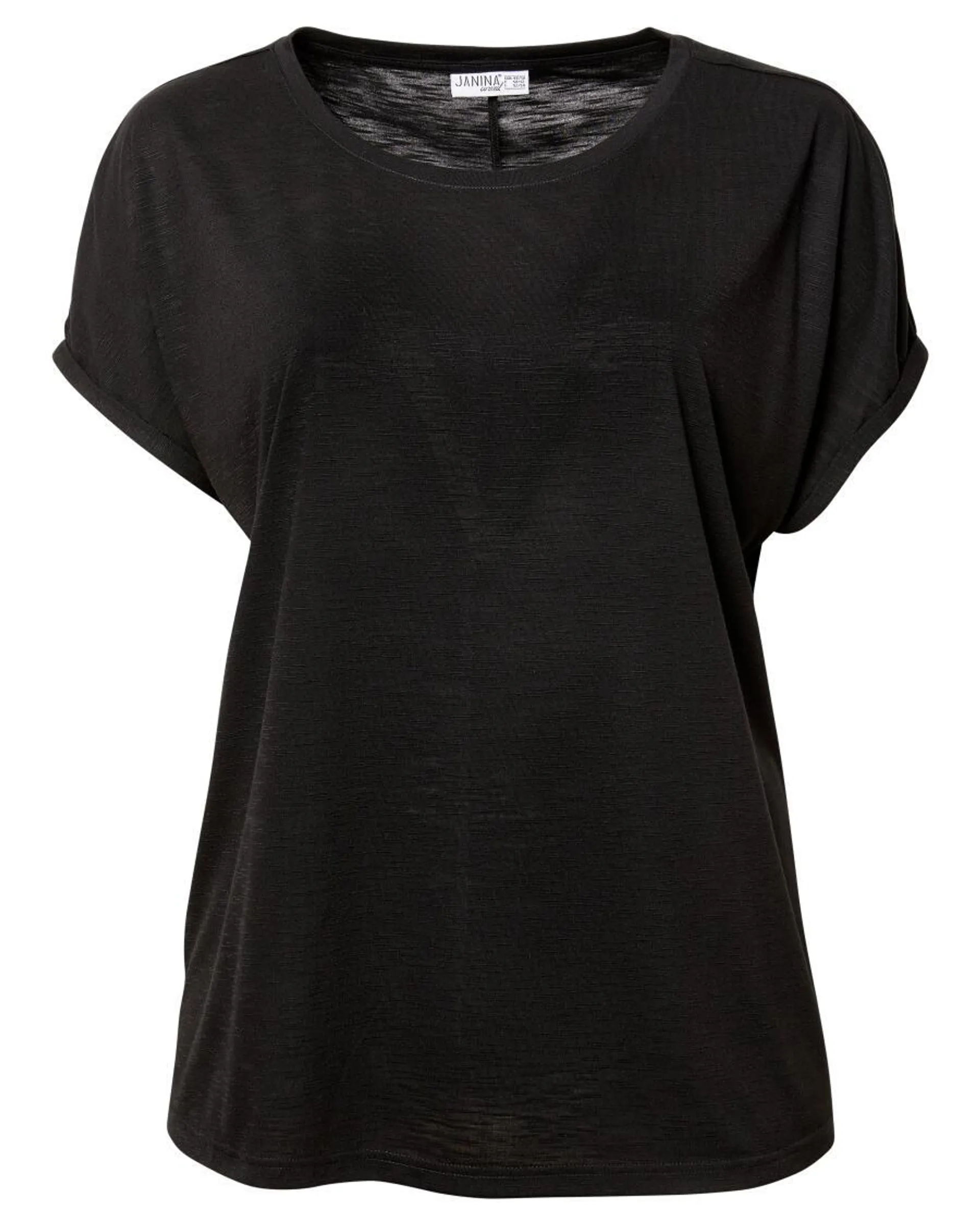 T-Shirt in Unifarbe Janina Plus, Rundhalsausschnitt
