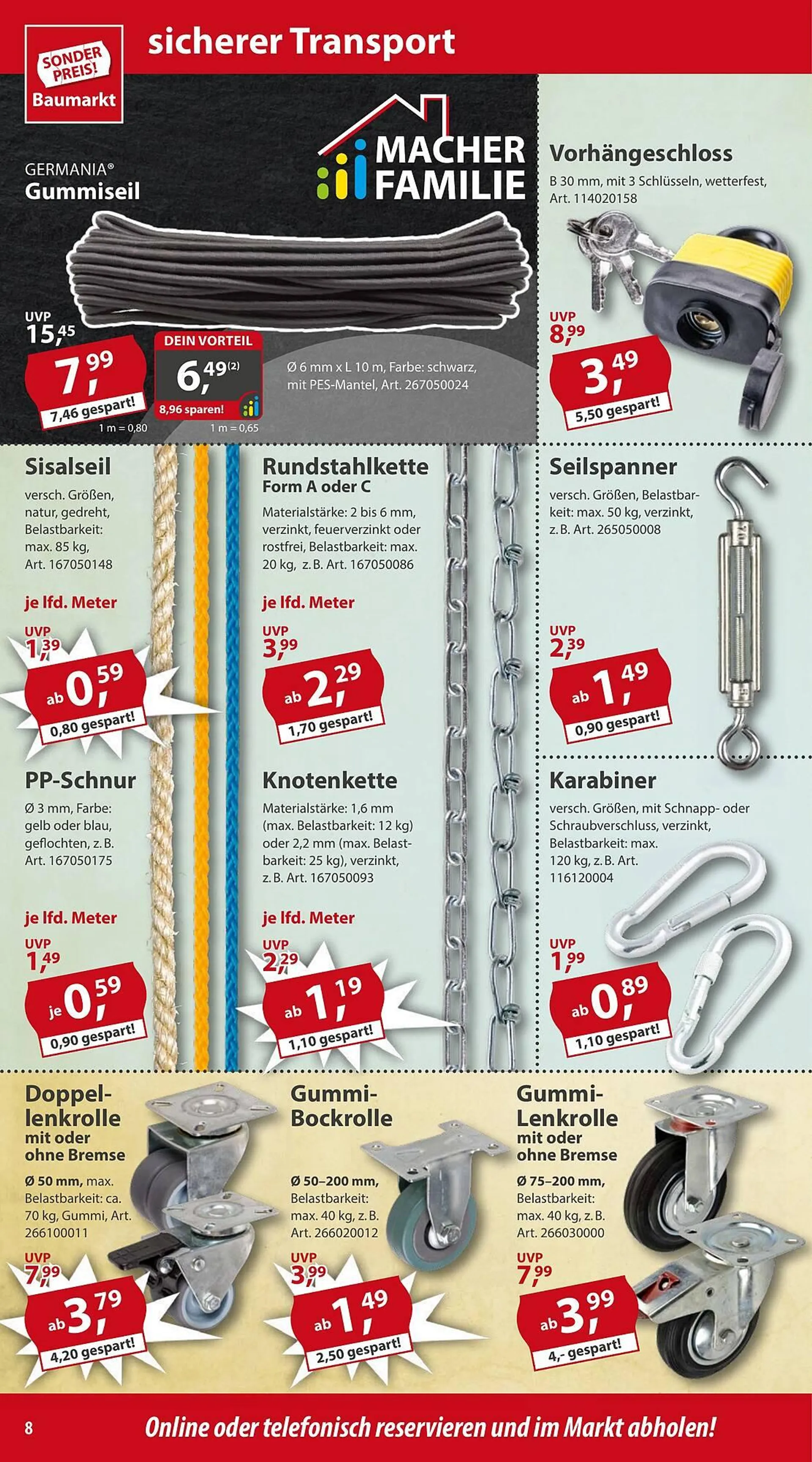 Sonderpreis Baumarkt Prospekt von 5. Oktober bis 11. Oktober 2024 - Prospekt seite 8