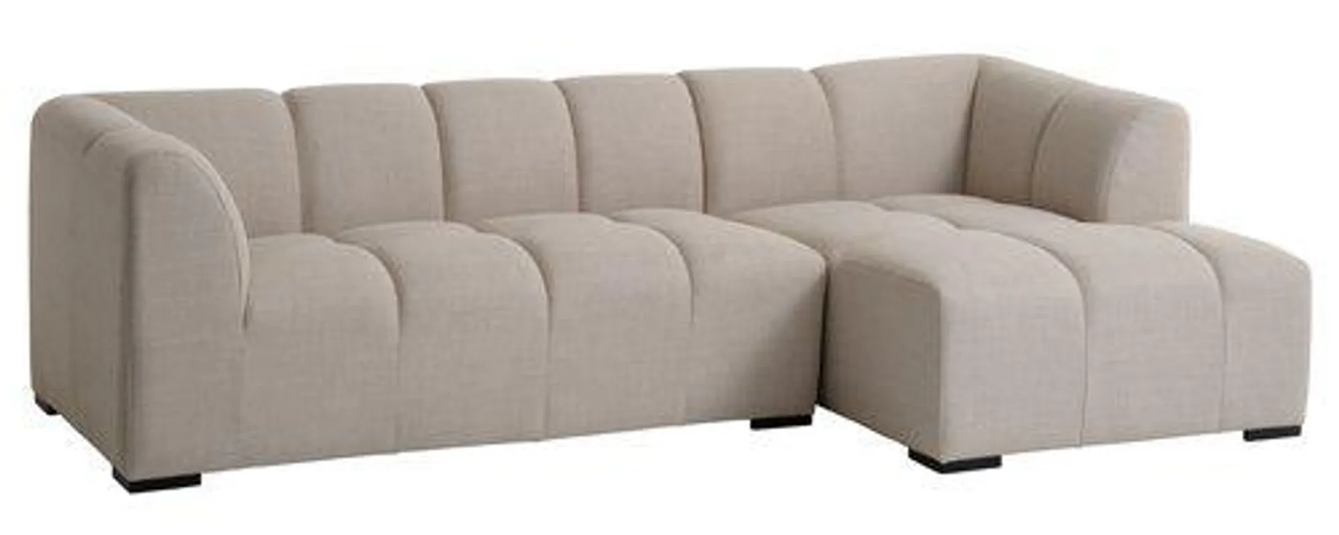 Sofa ALLESE Chaiselongue rechts Stoff beige