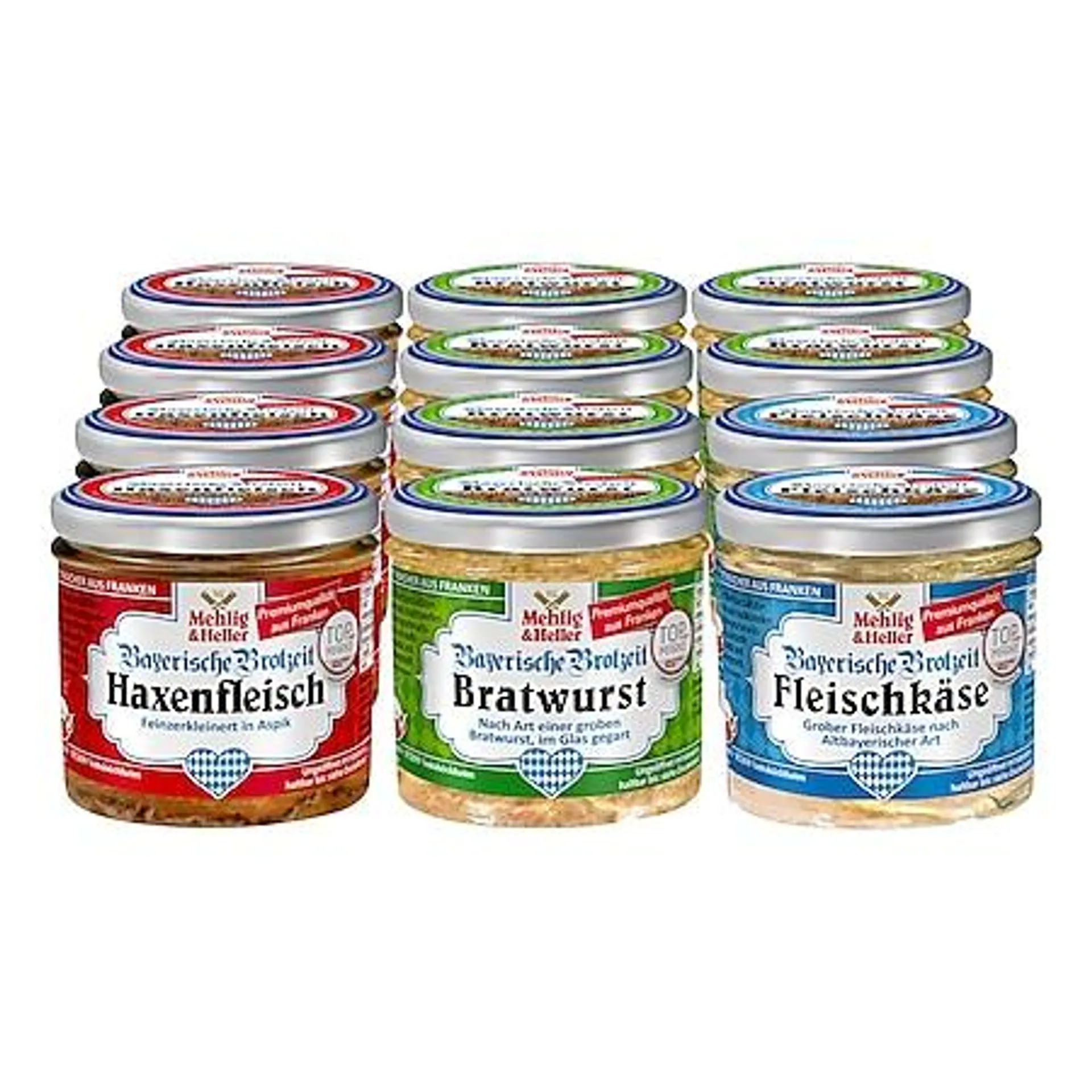 Mehlig & Heller Bayerische Brotzeit 250 g, verschiedene Sorten, 12er Pack