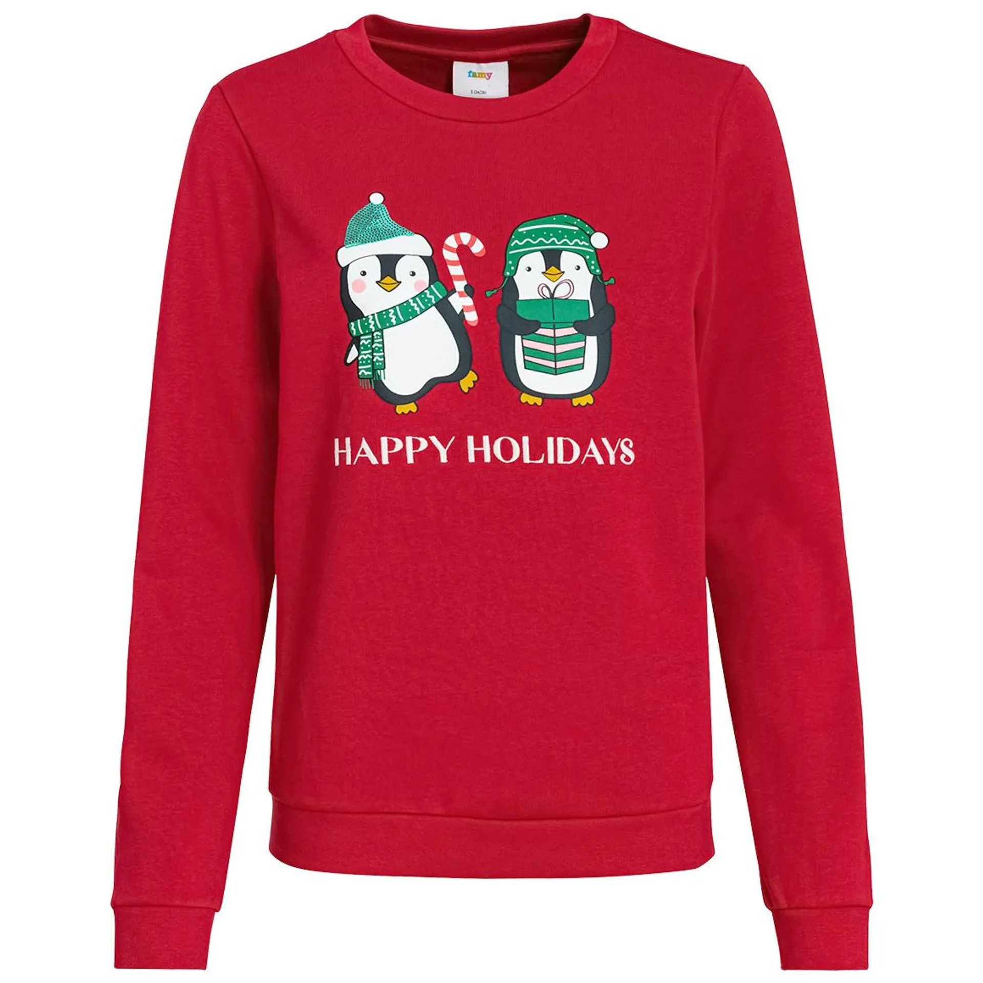 Damen Weihnachtssweatshirt mit Applikation