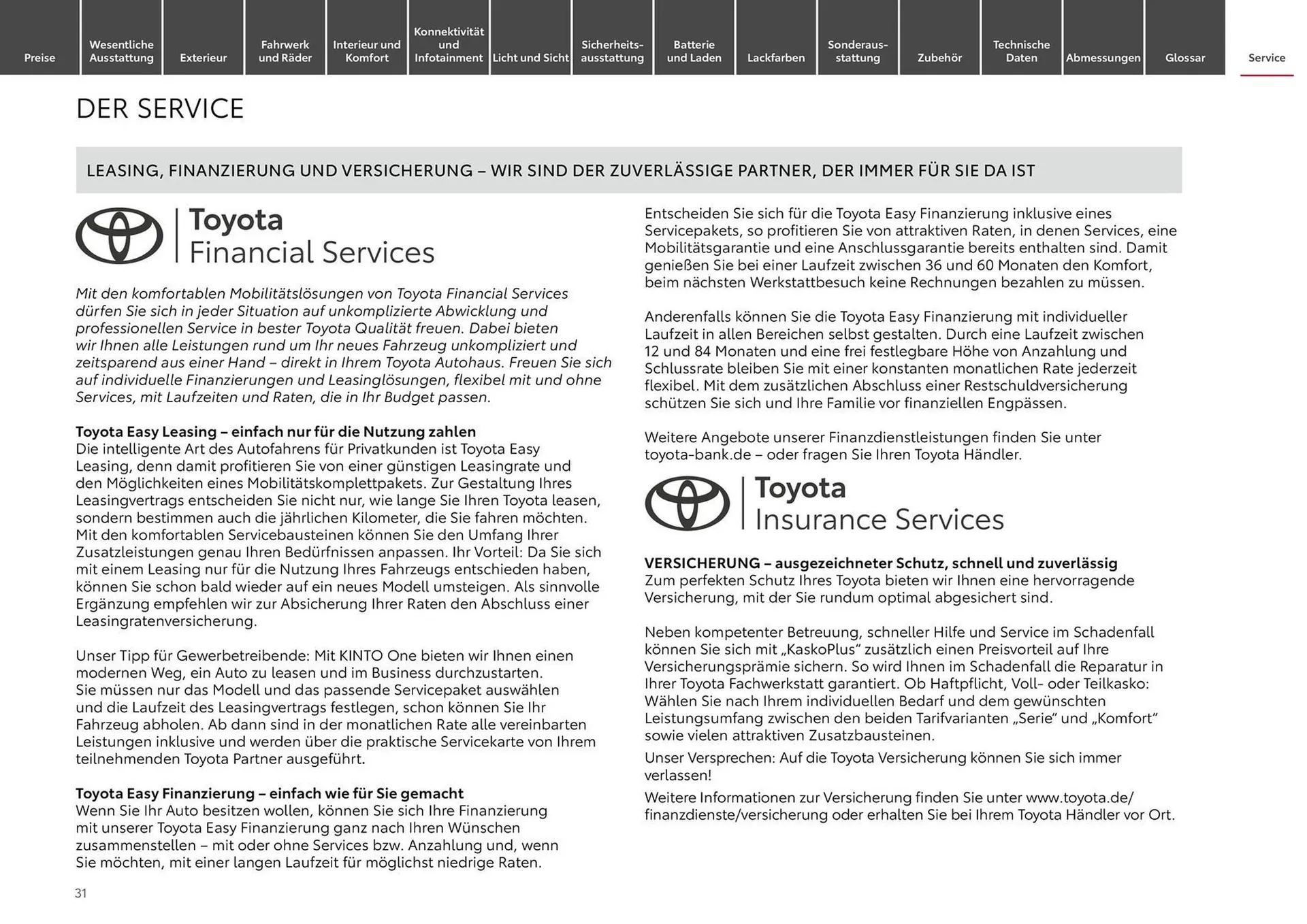 Toyota Prospekt von 22. Februar bis 15. März 2025 - Prospekt seite 31