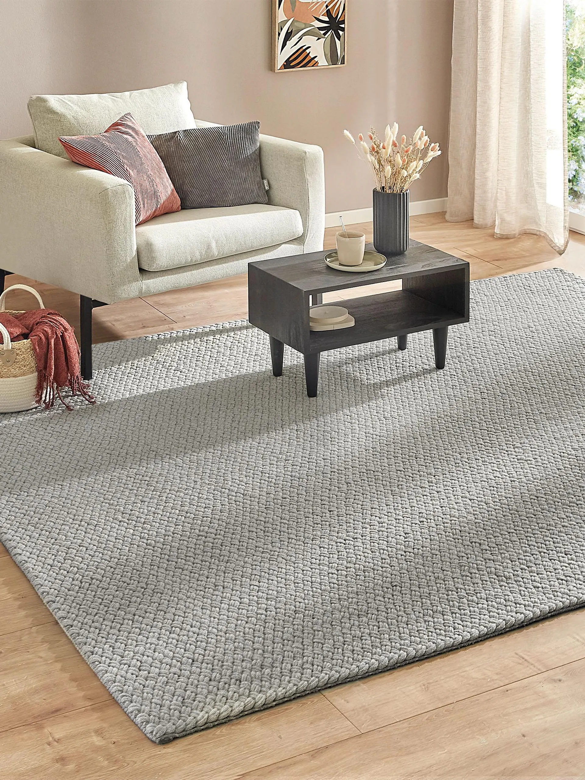 Aarbogen Woll-Teppich, Light Grey