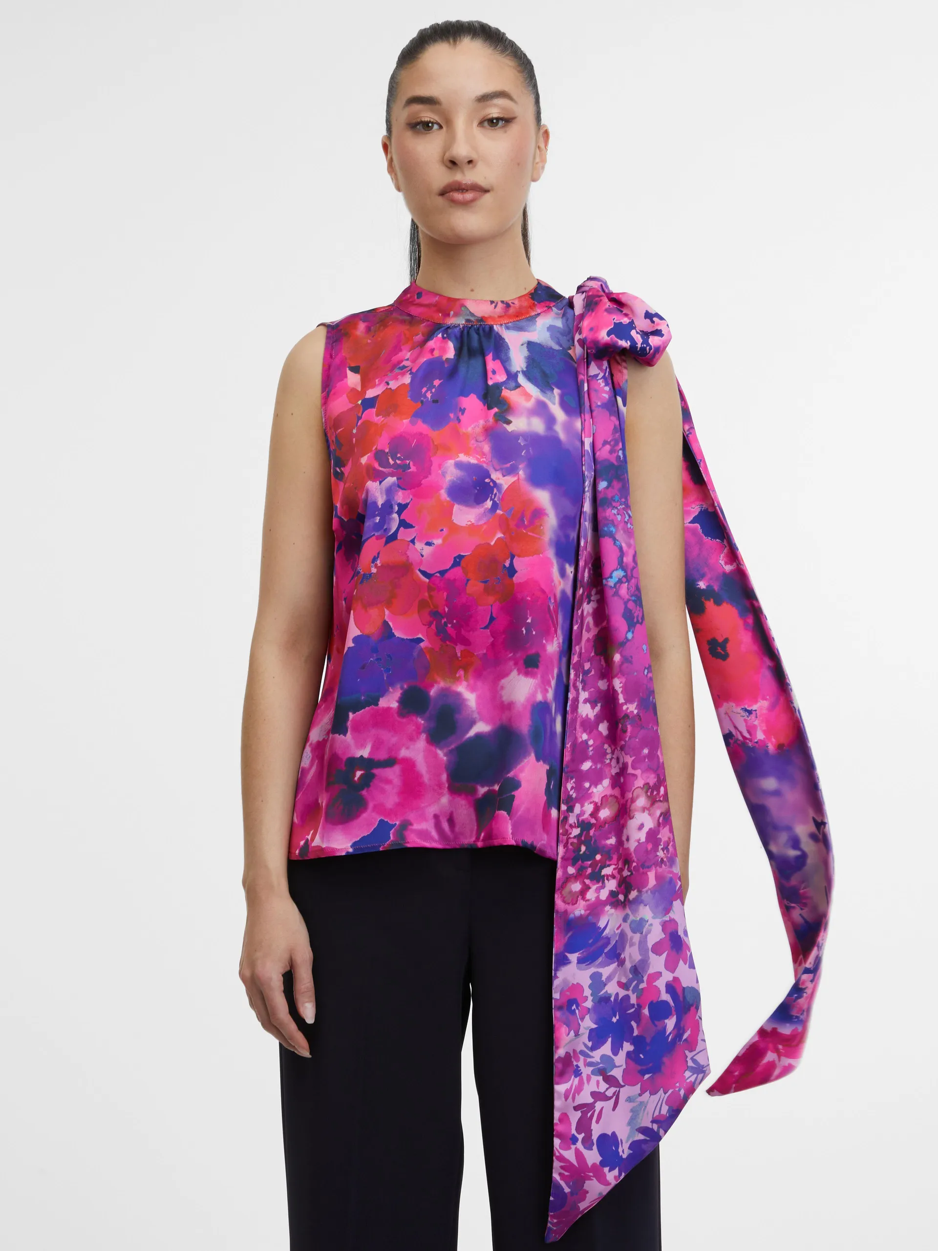 Violettes Damen-Blumen-Top ORSAY