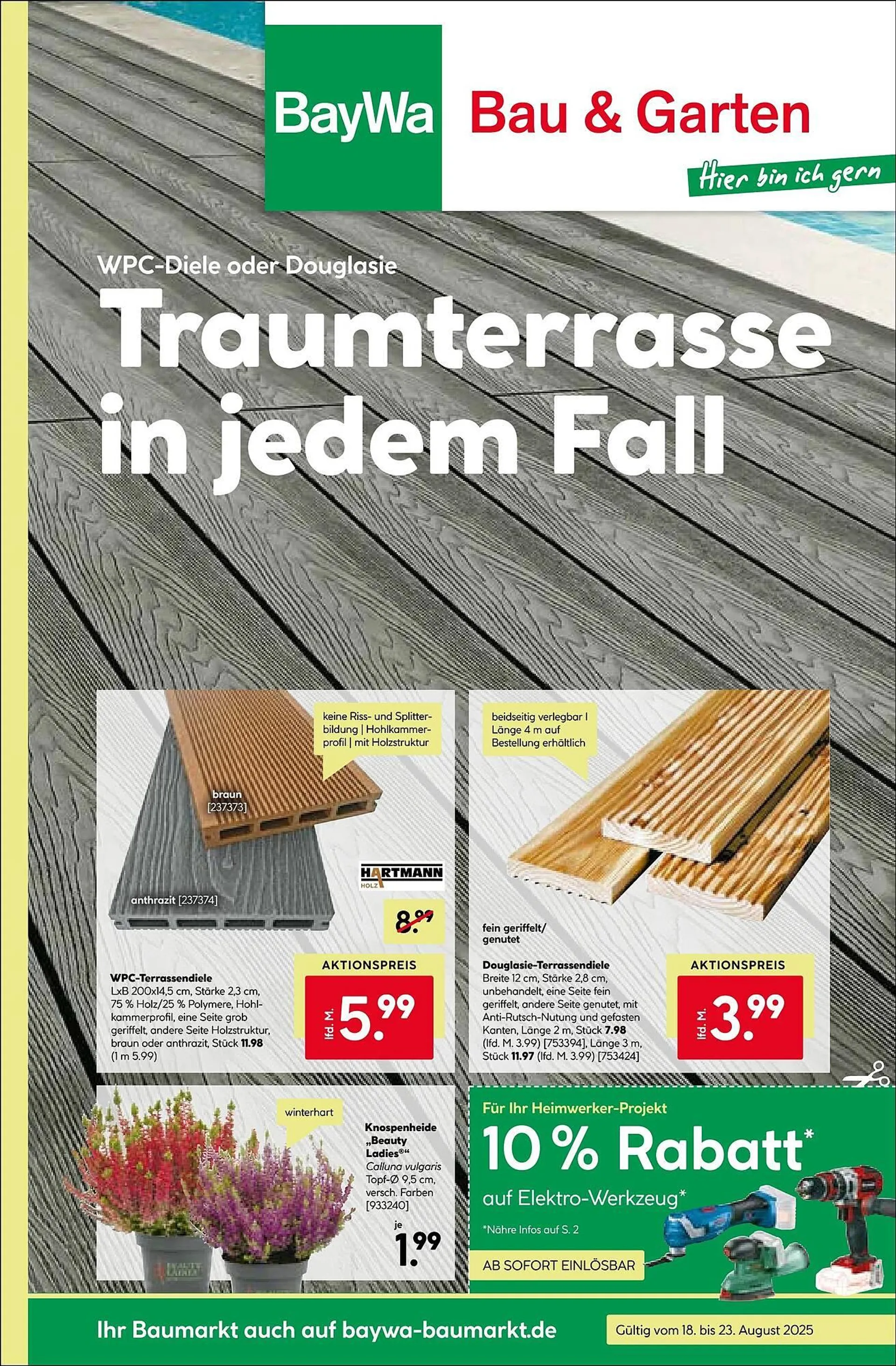 BayWa Prospekt von 18. August bis 24. August 2025 - Prospekt seite 1