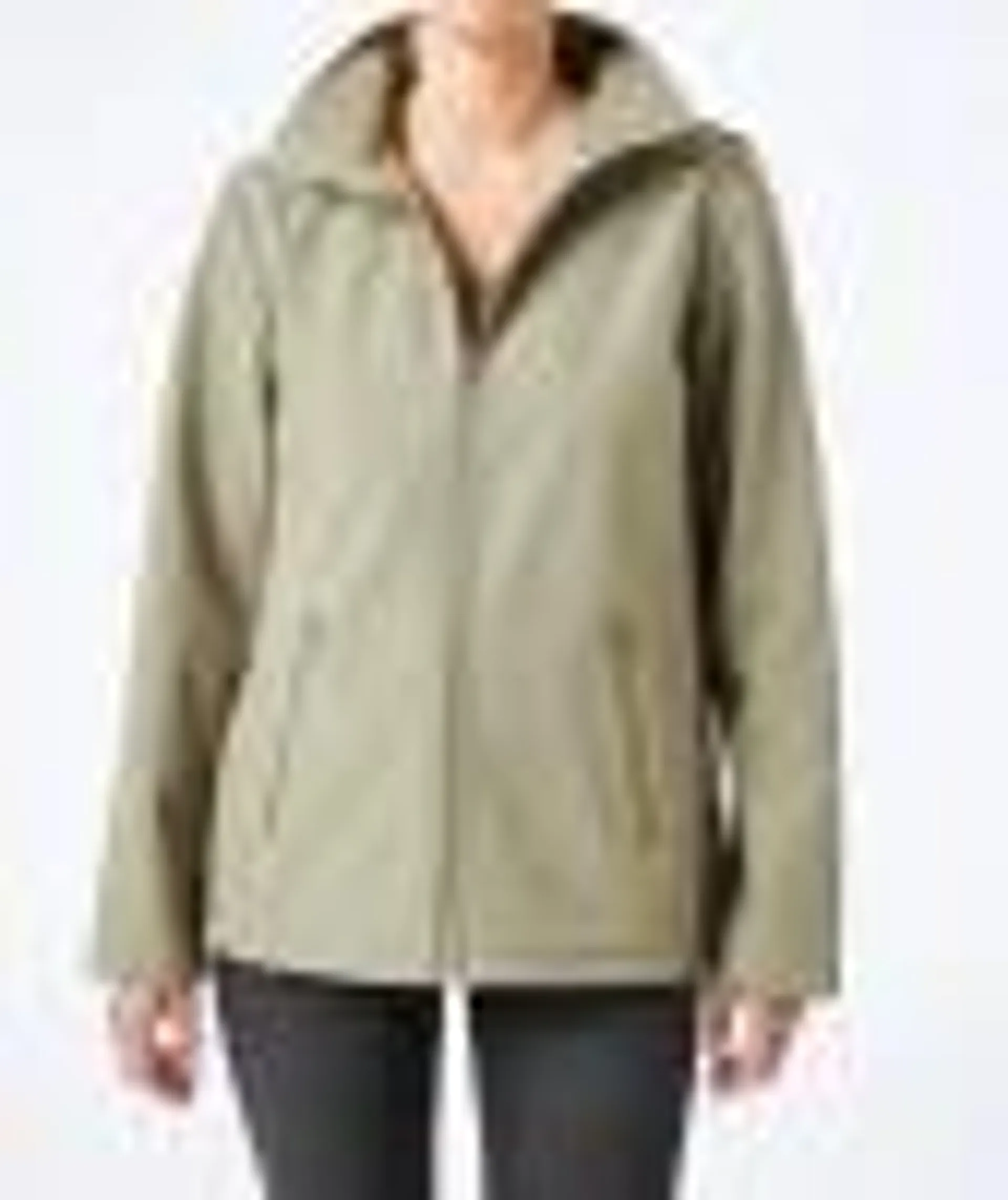 Khakifarbene Softshelljacke Janina, Innenfleece