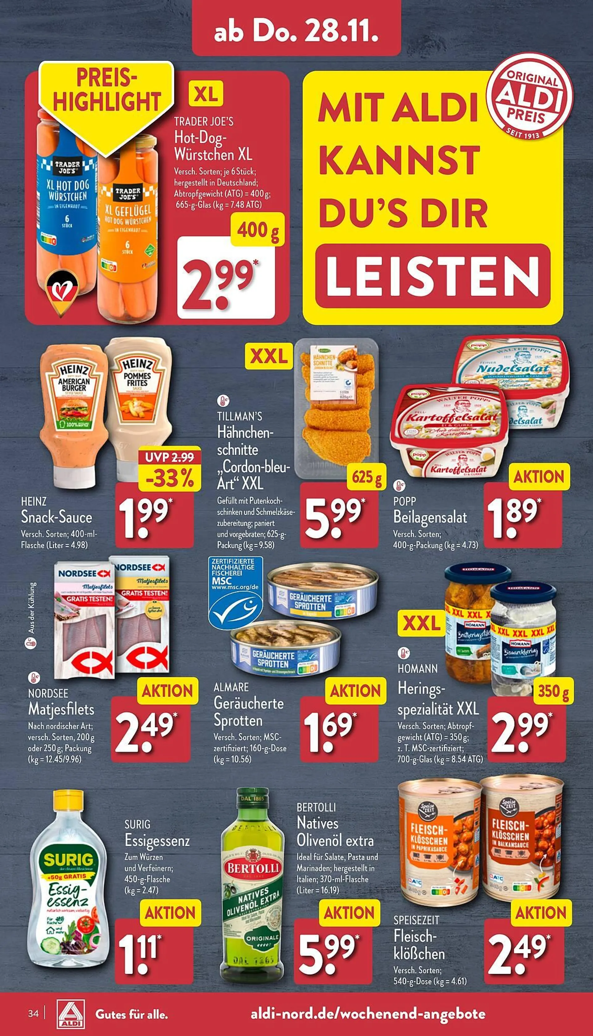 Aldi Nord Prospekt von 25. November bis 30. November 2024 - Prospekt seite 34