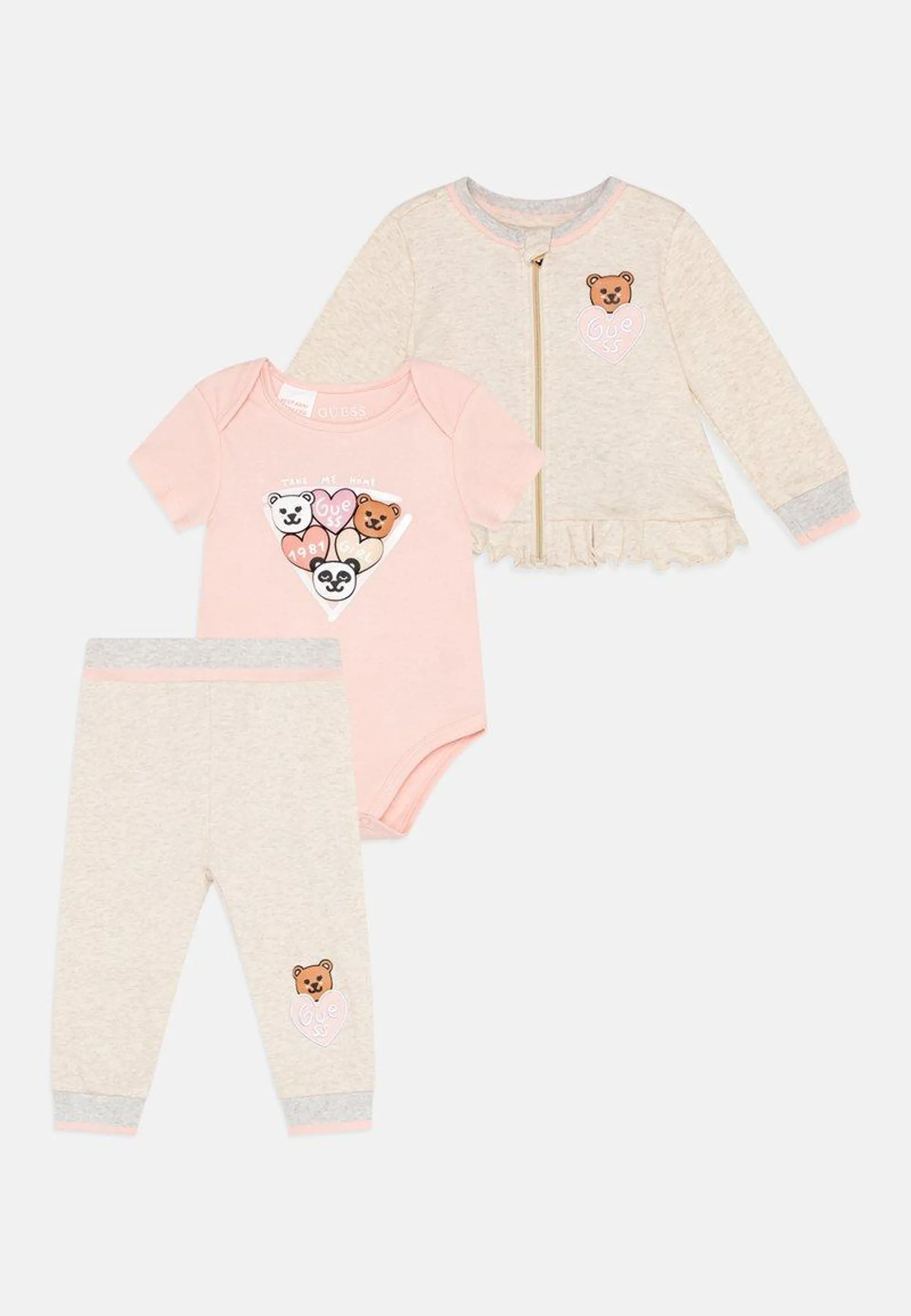 NEW BORN GIRL SET - Body - light oatmeal heather