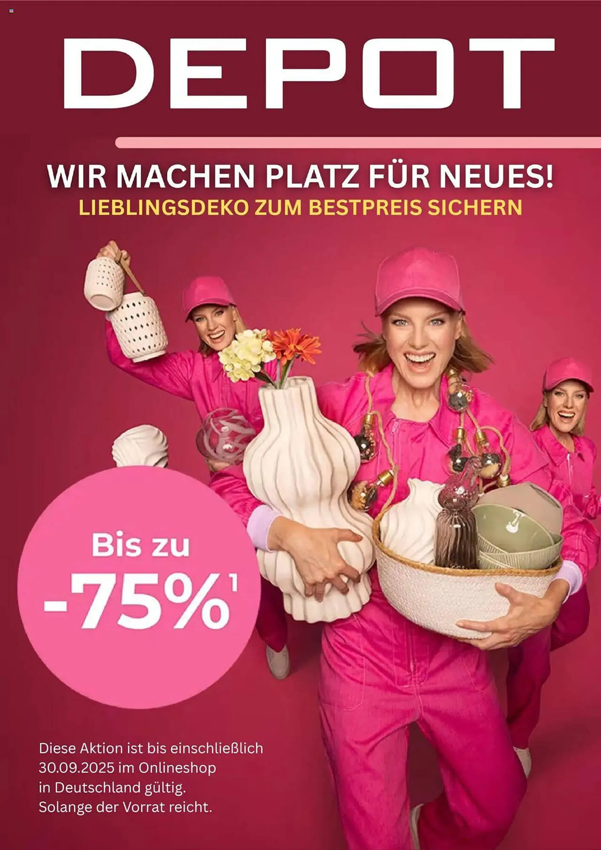 Depot Prospekt von 8. August bis 9. September 2025 - Prospekt seite 1