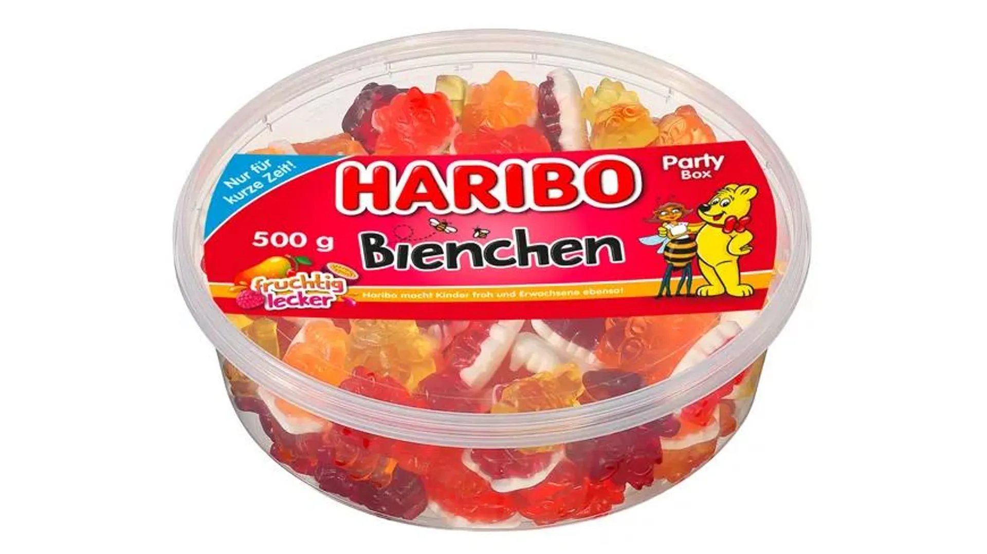 Haribo Fruchtgummi mit Schaumzucker Bienchen Runddose