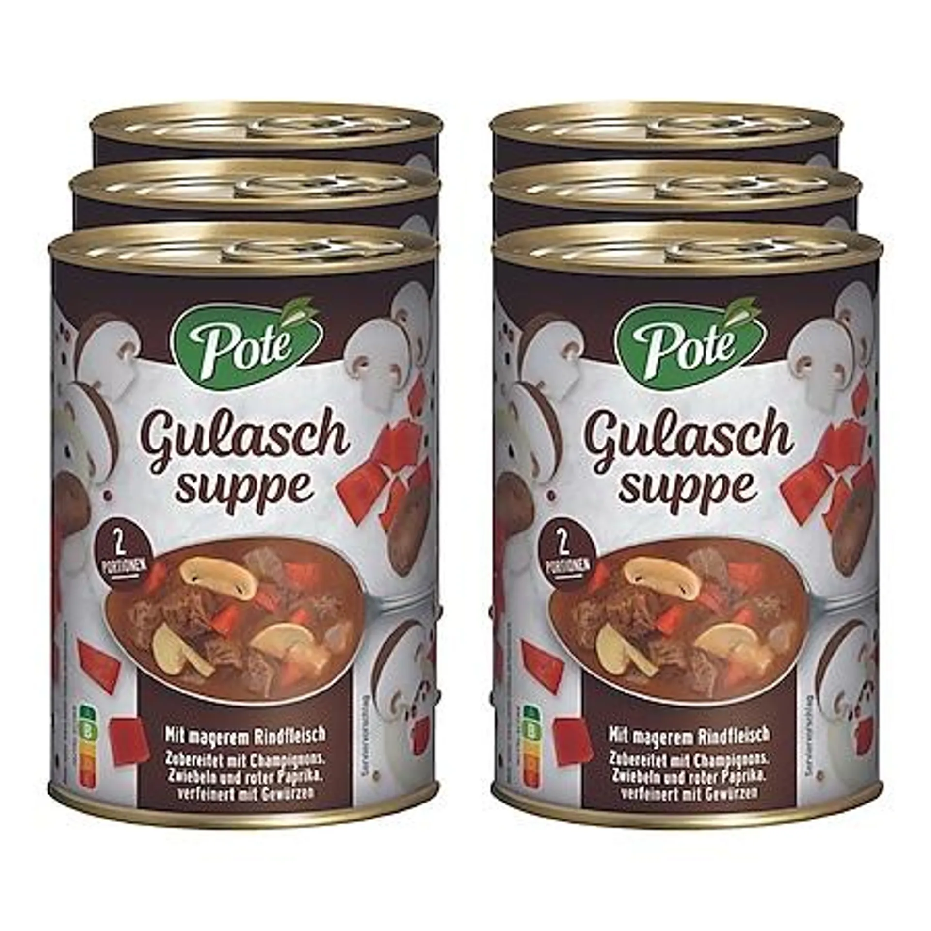 Pote Gulaschsuppe 400 ml, 6er Pack