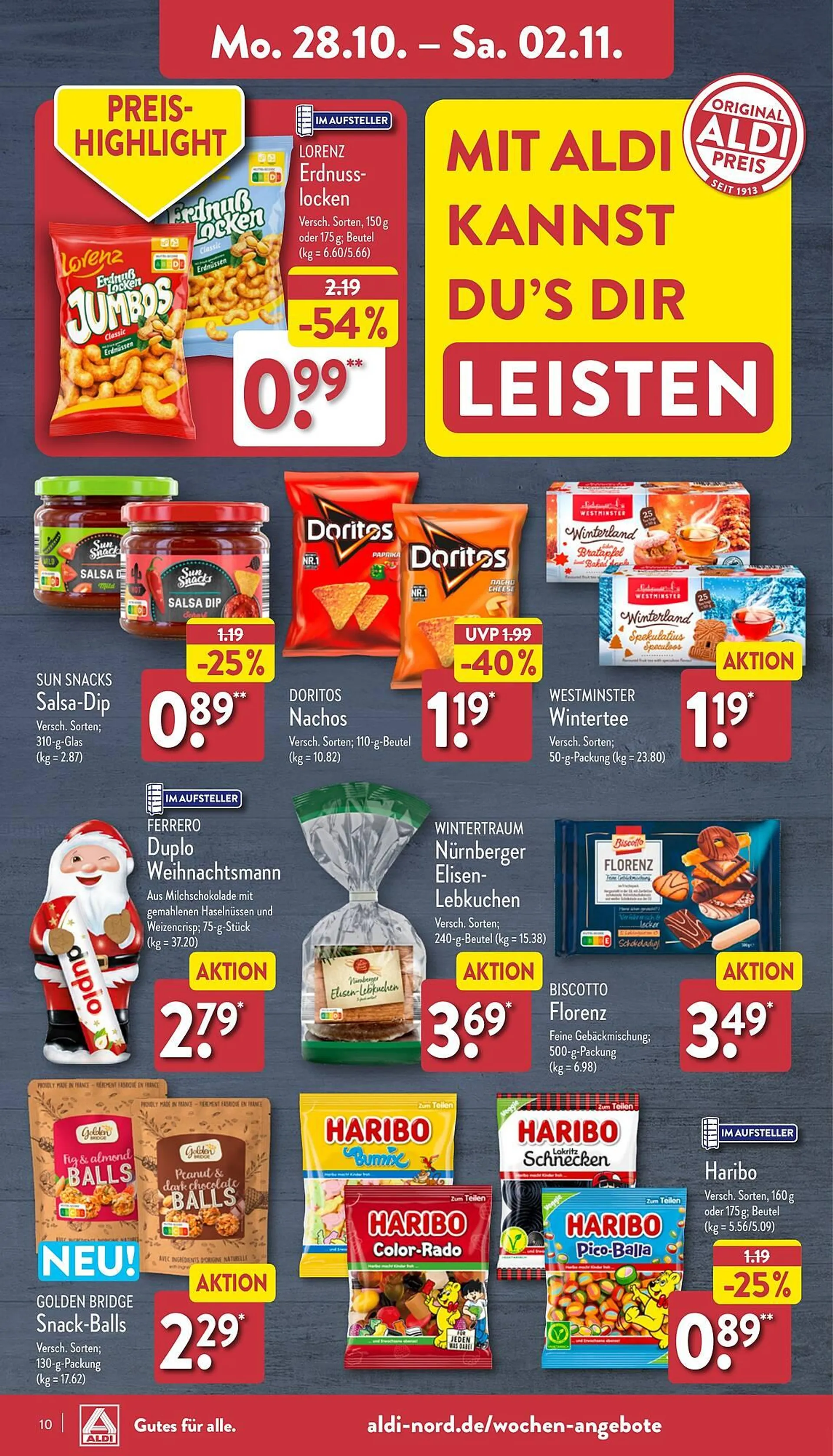 Aldi Nord Prospekt von 28. Oktober bis 2. November 2024 - Prospekt seite 10