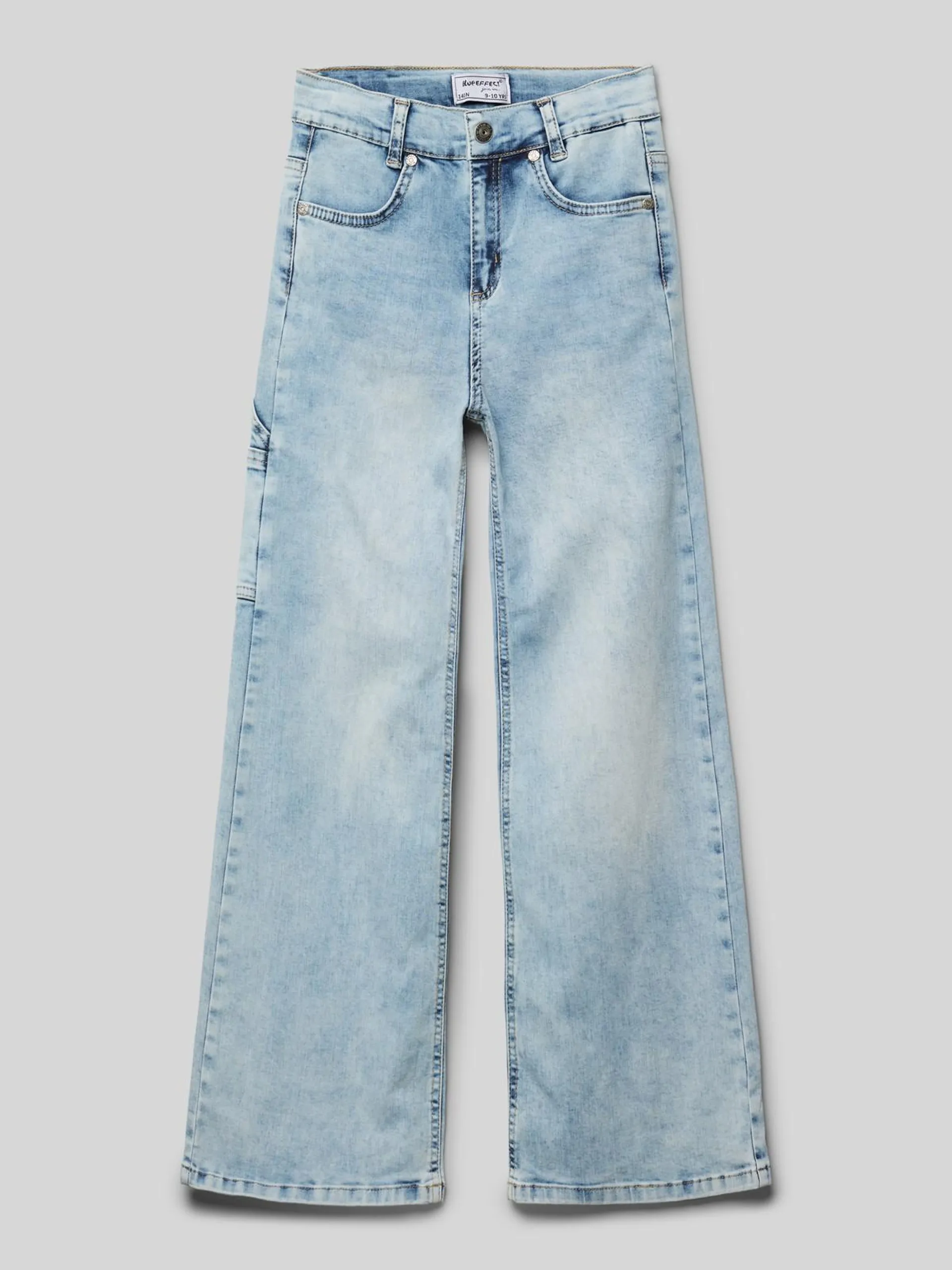 Jeans mit Beintasche in hellblau