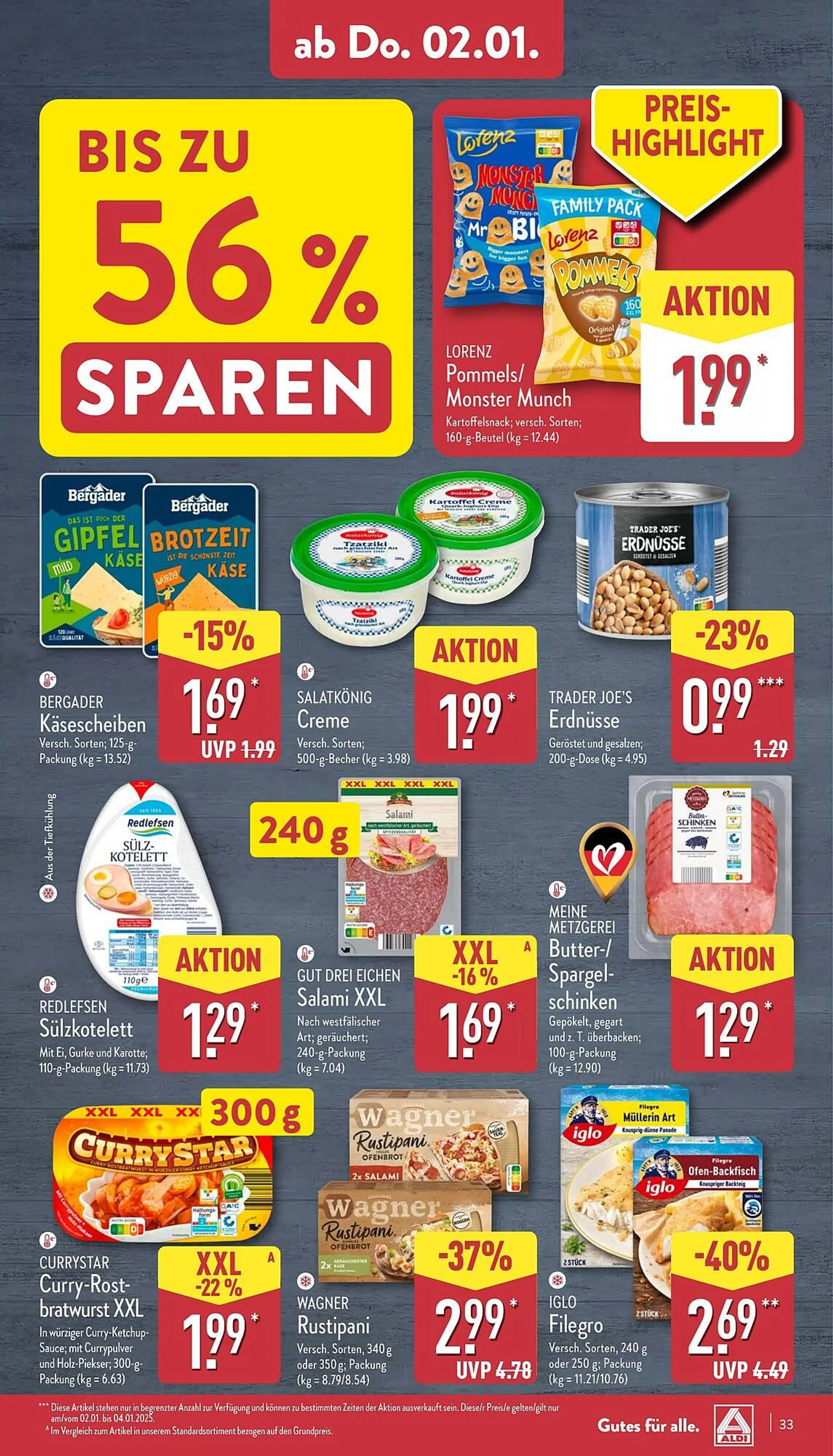 Aldi Nord Prospekt von 30. Dezember bis 4. Januar 2025 - Prospekt seite 33