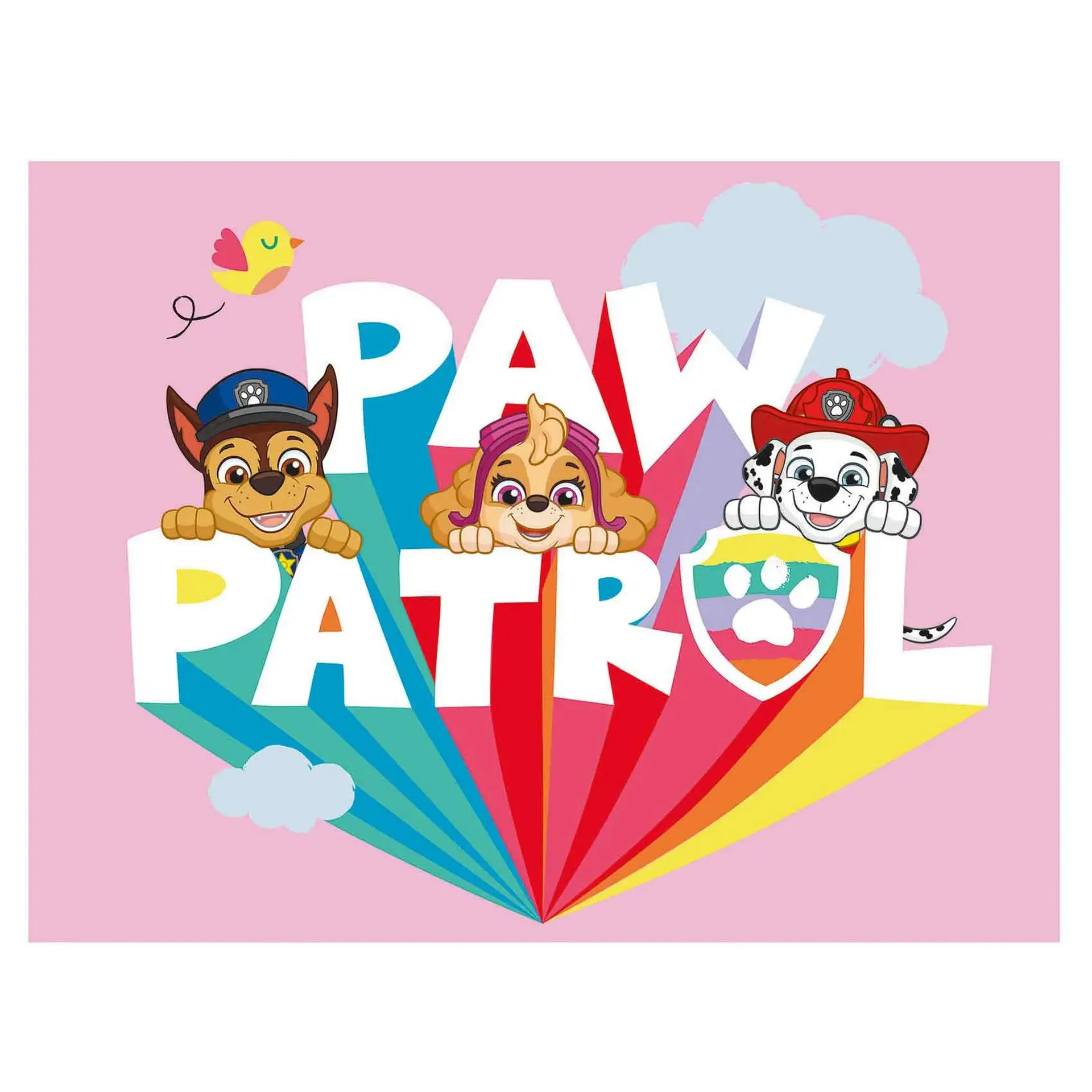 Keilrahmenbild PAW PATROL - rosa - 46x61 cm