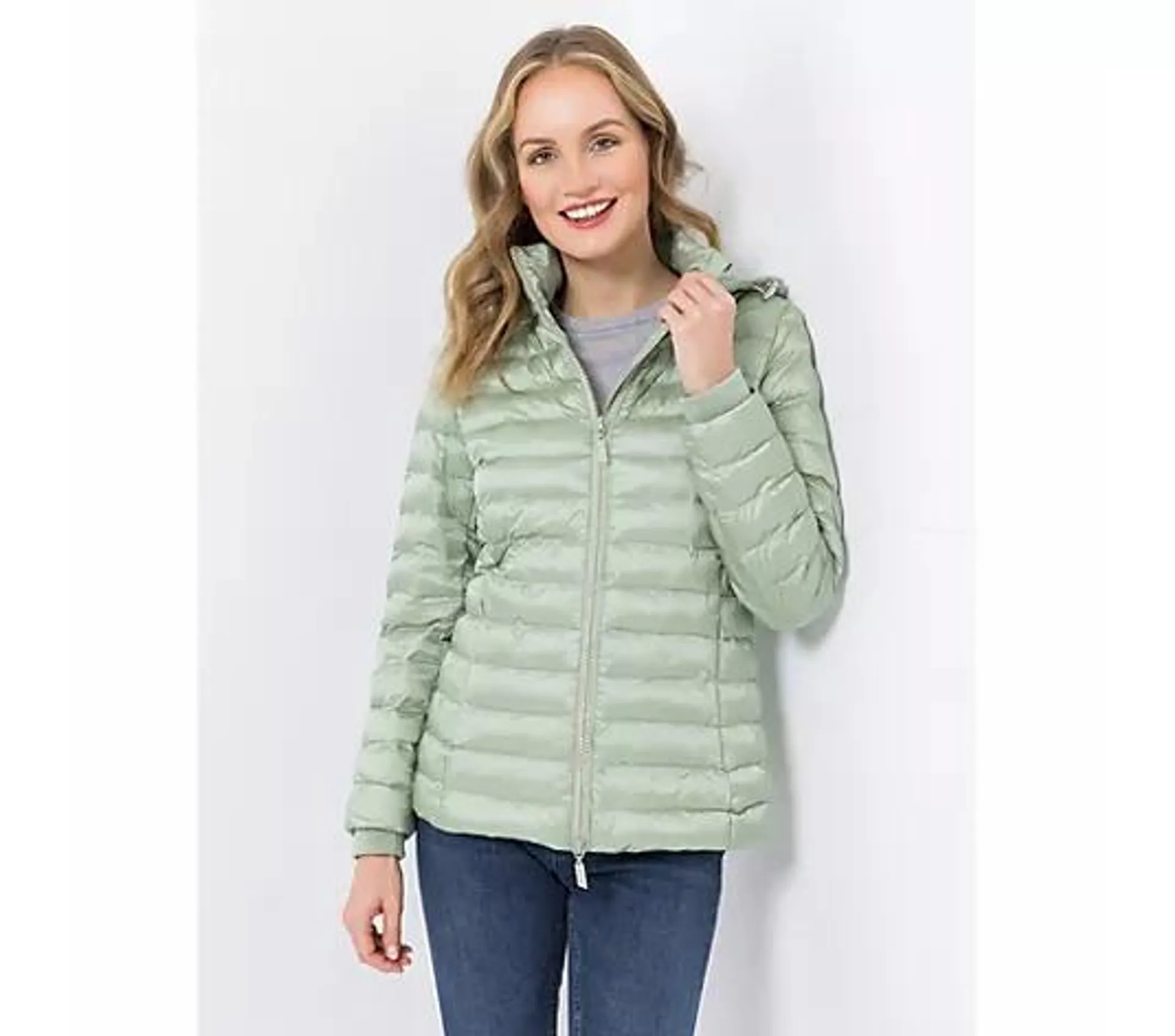 DINE 'N' DANCE Steppjacke 2-Wege-Zipper Eingriffttaschen figurumspielend