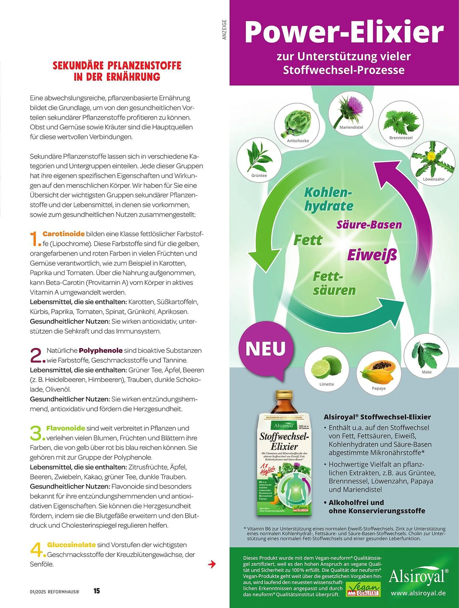 Reformhaus Prospekt von 1. Februar bis 28. Februar 2025 - Prospekt seite 15