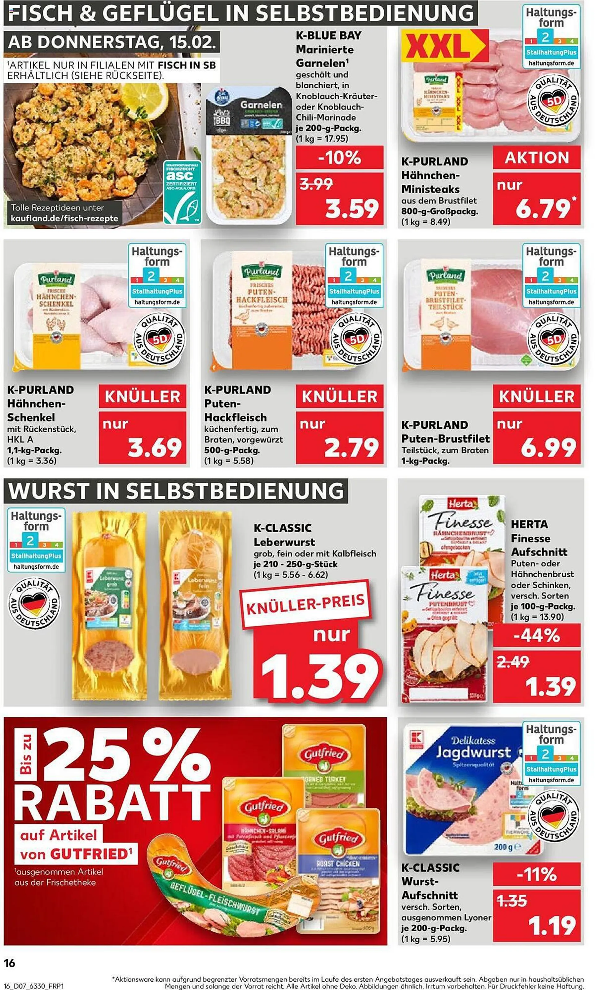 Kaufland Prospekt von 15. Februar bis 21. Februar 2024 - Prospekt seite 16