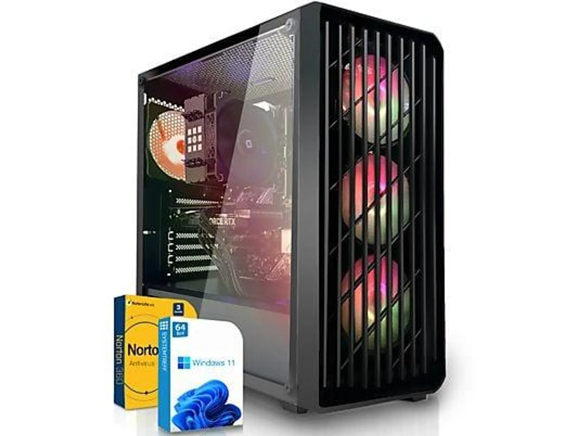 SYSTEMTREFF Gaming AMD Ryzen 5 5600, Gaming PC mit AMD Ryzen™ 5 5600 Prozessor, 16 GB RAM, 1000 GB mSSD, NVIDIA GeForce RTX™ 4060, Windows 11 Pro (64 Bit)