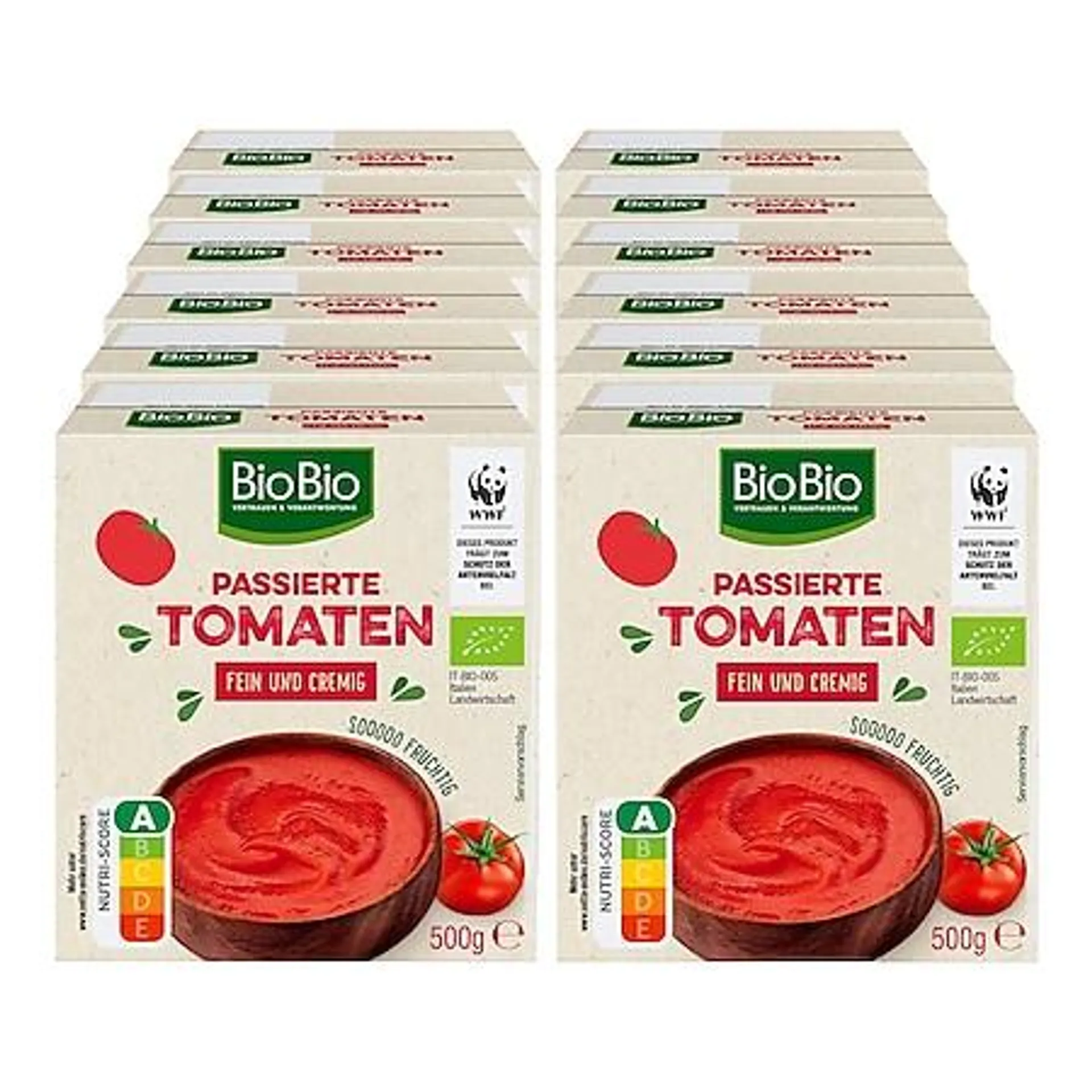 BioBio Passierte Tomaten 500 g, 12er Pack