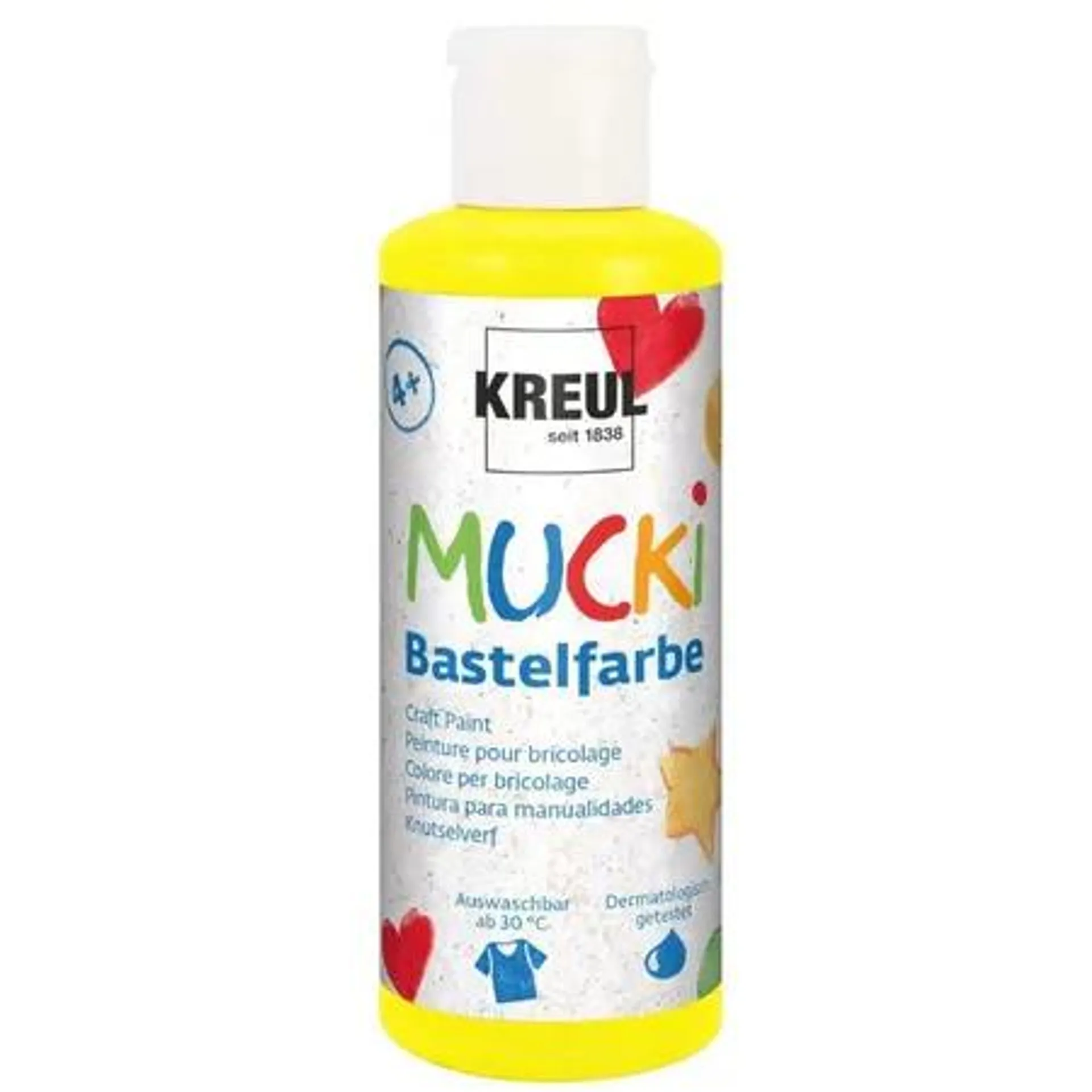 MUCKI Bastelfarbe Gelb 80 ml