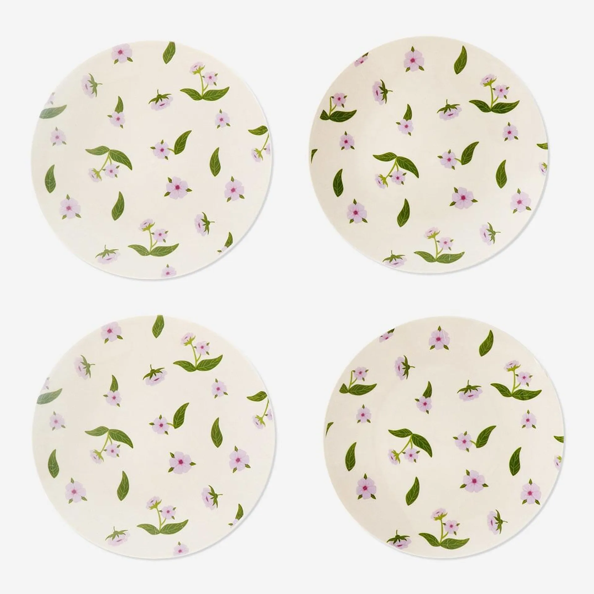 Reusable plates with cherry blossoms - 4 pcs