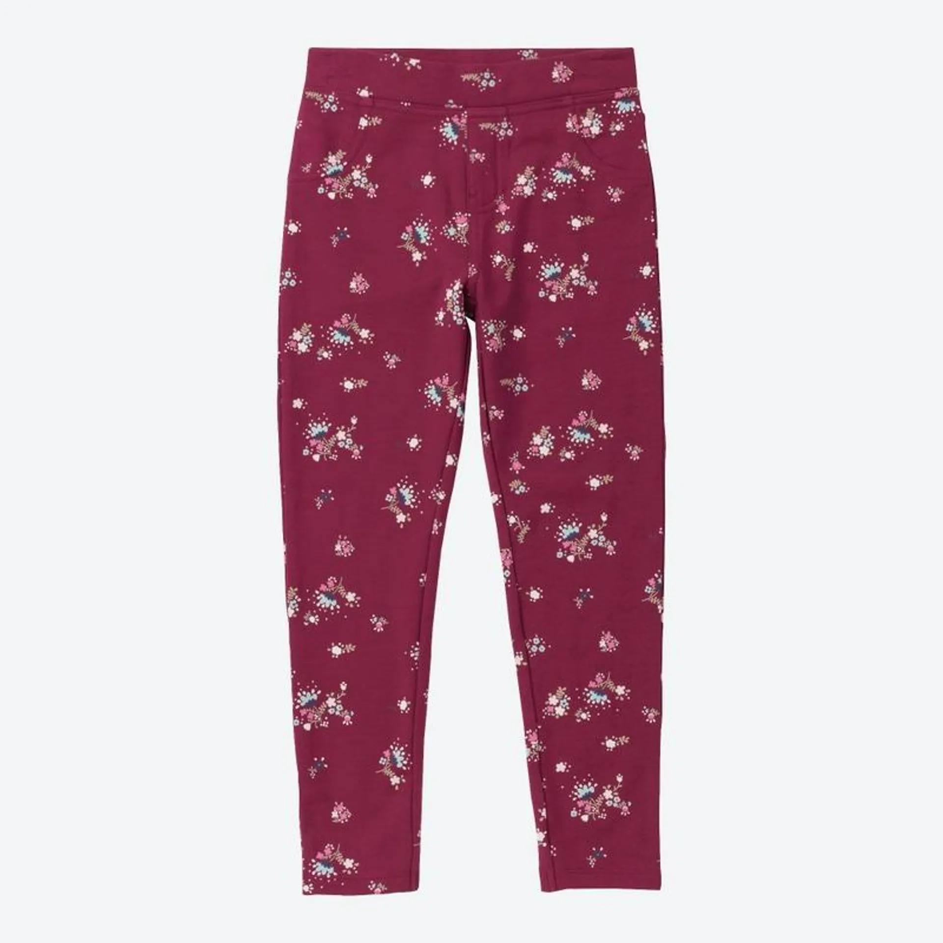 Kinder-Mädchen-Sweatleggings mit Blumenmuster