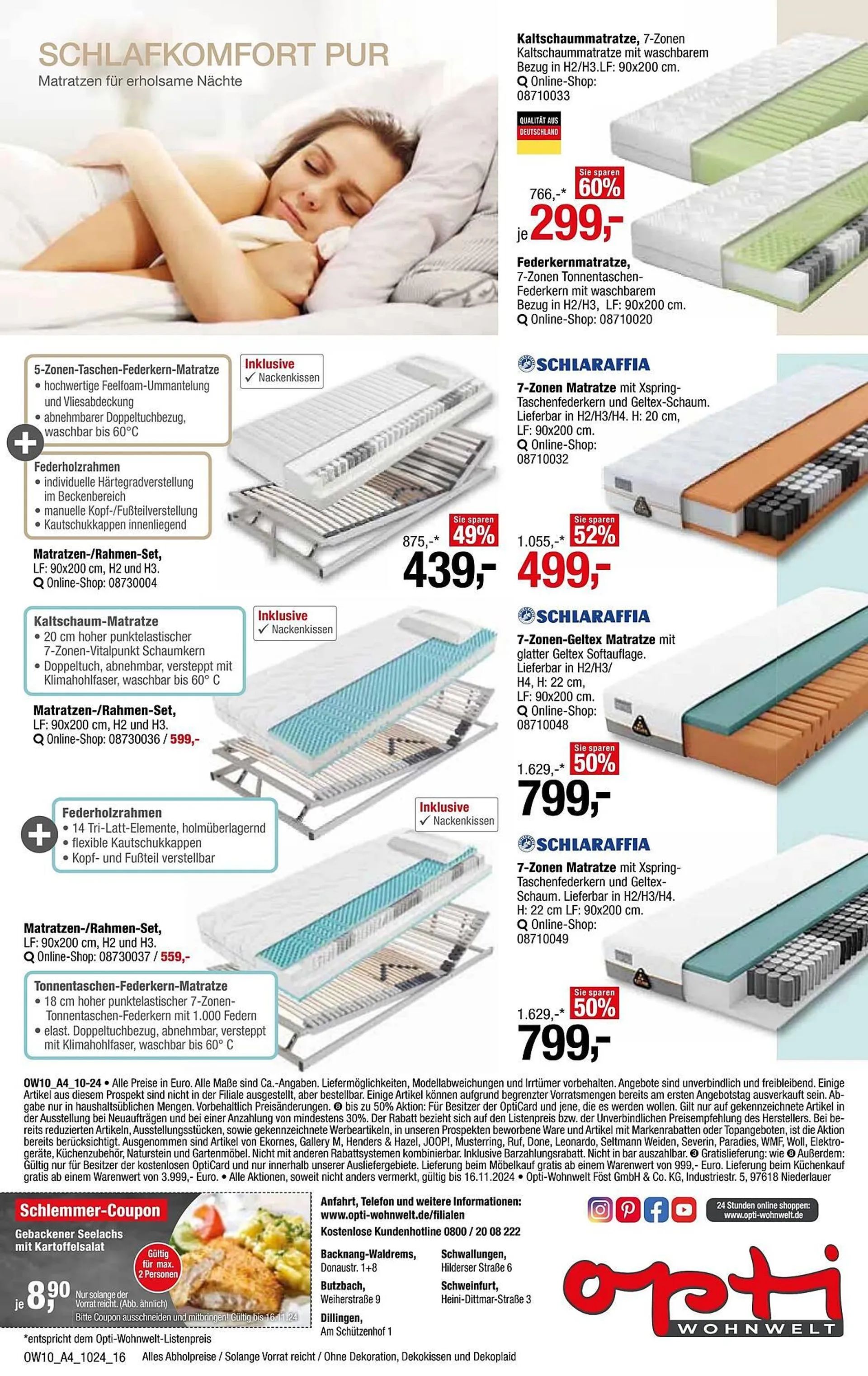 Opti Wohnwelt Prospekt von 18. Oktober bis 10. November 2024 - Prospekt seite 16