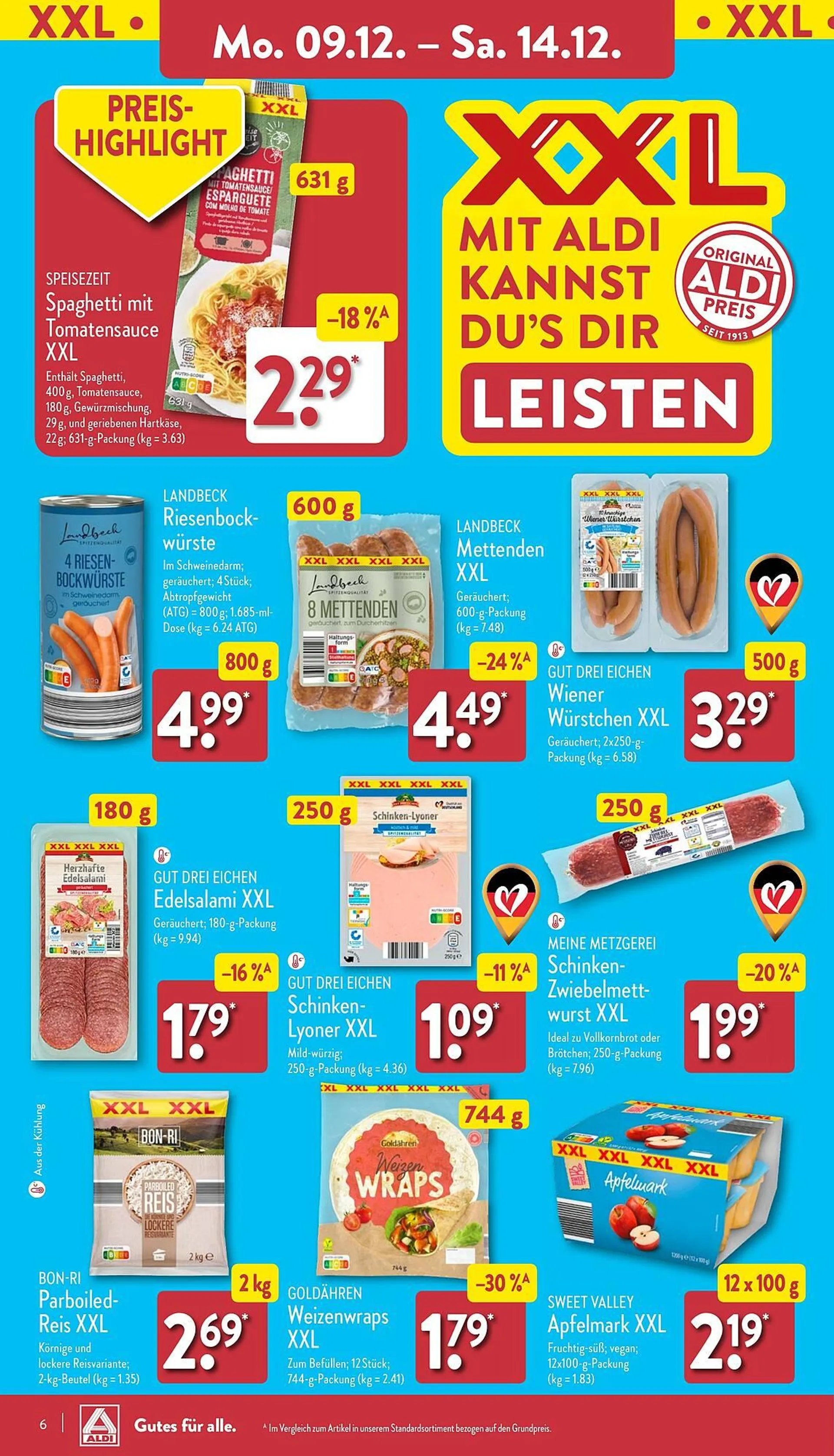 Aldi Nord Prospekt von 9. Dezember bis 14. Dezember 2024 - Prospekt seite 6