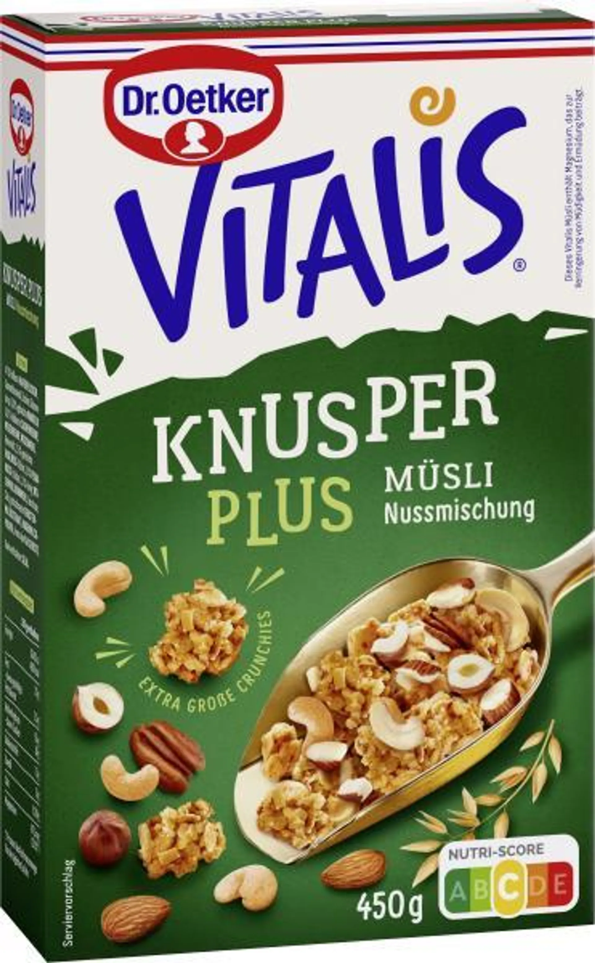 Dr. Oetker Vitalis Knusper Plus Müsli Nussmischung 450 g