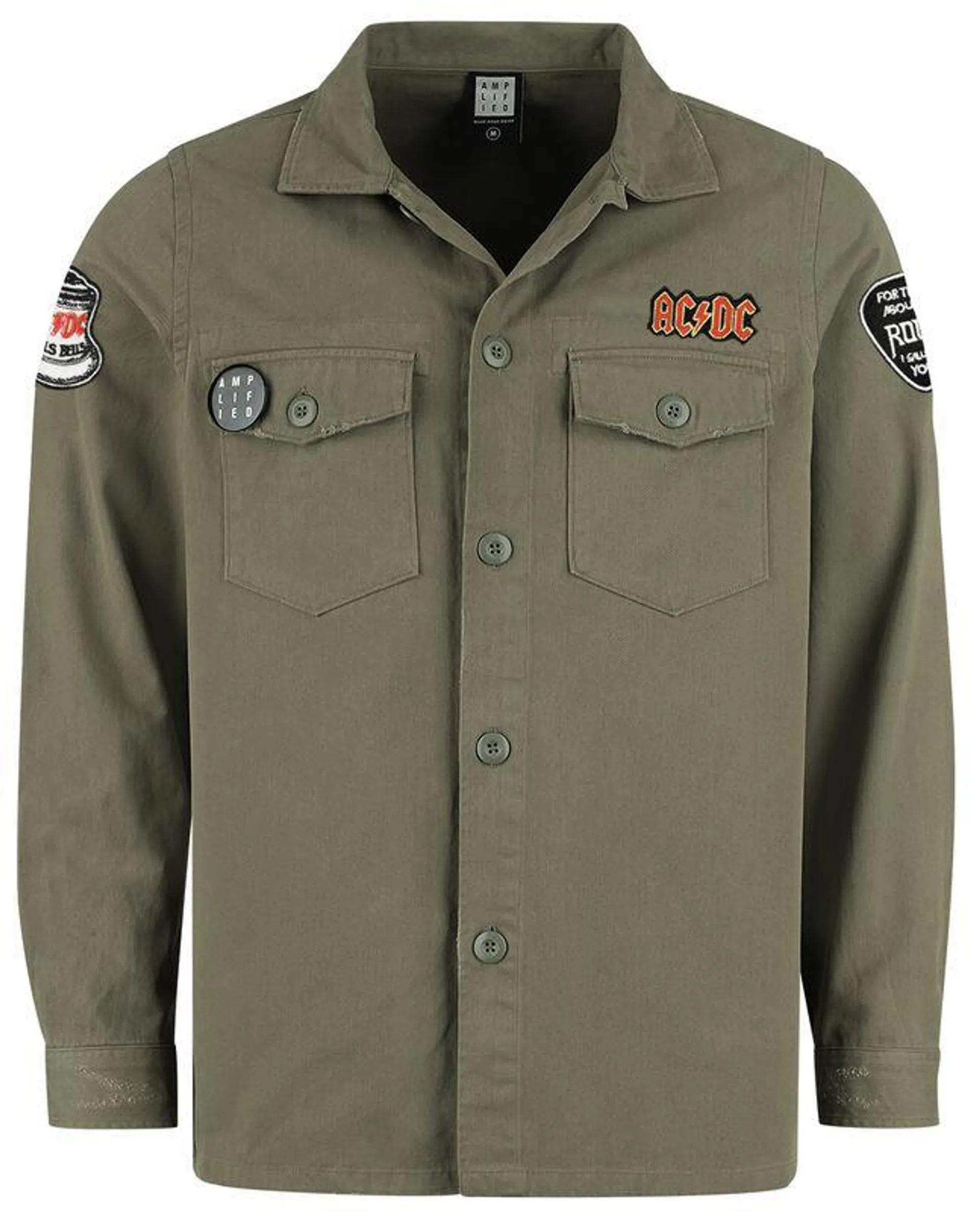 "Amplified Collection - Military Shirt - Shacket" Langarmhemd khaki von AC/DC