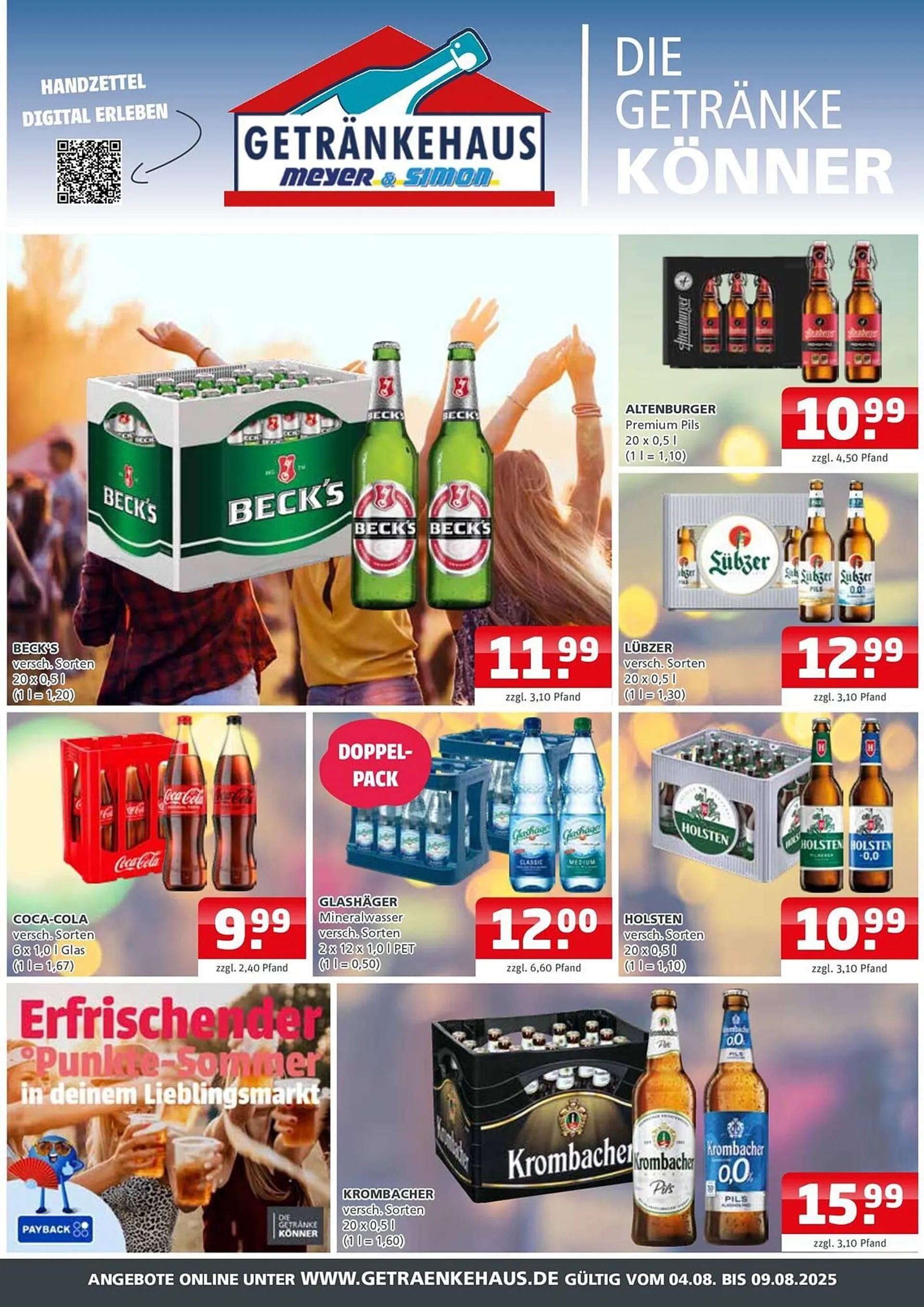 Getränkehaus Prospekt von 4. August bis 9. August 2025 - Prospekt seite 1